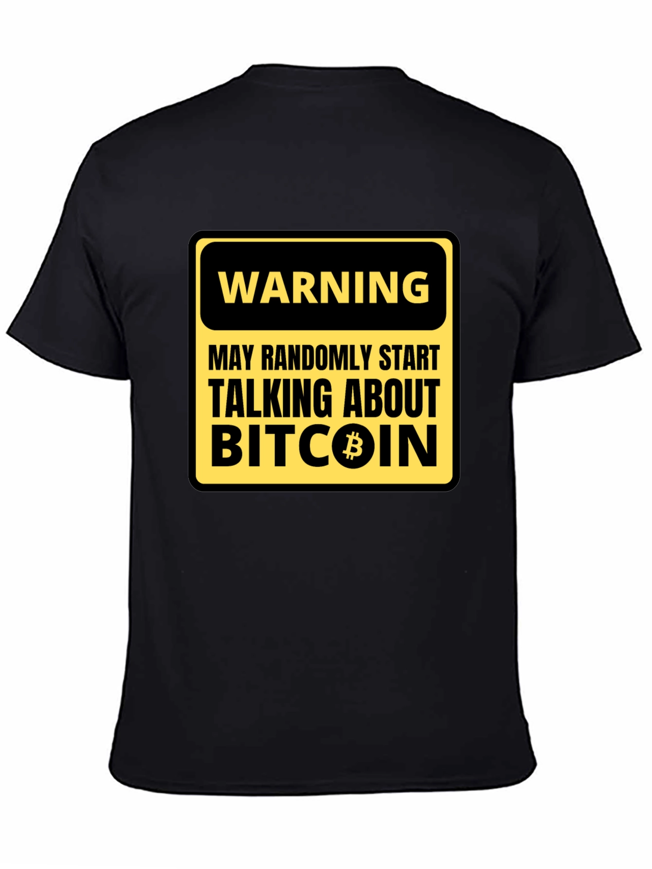 Bitcoin Warning Graphic Tee - Funny Crypto Shirt