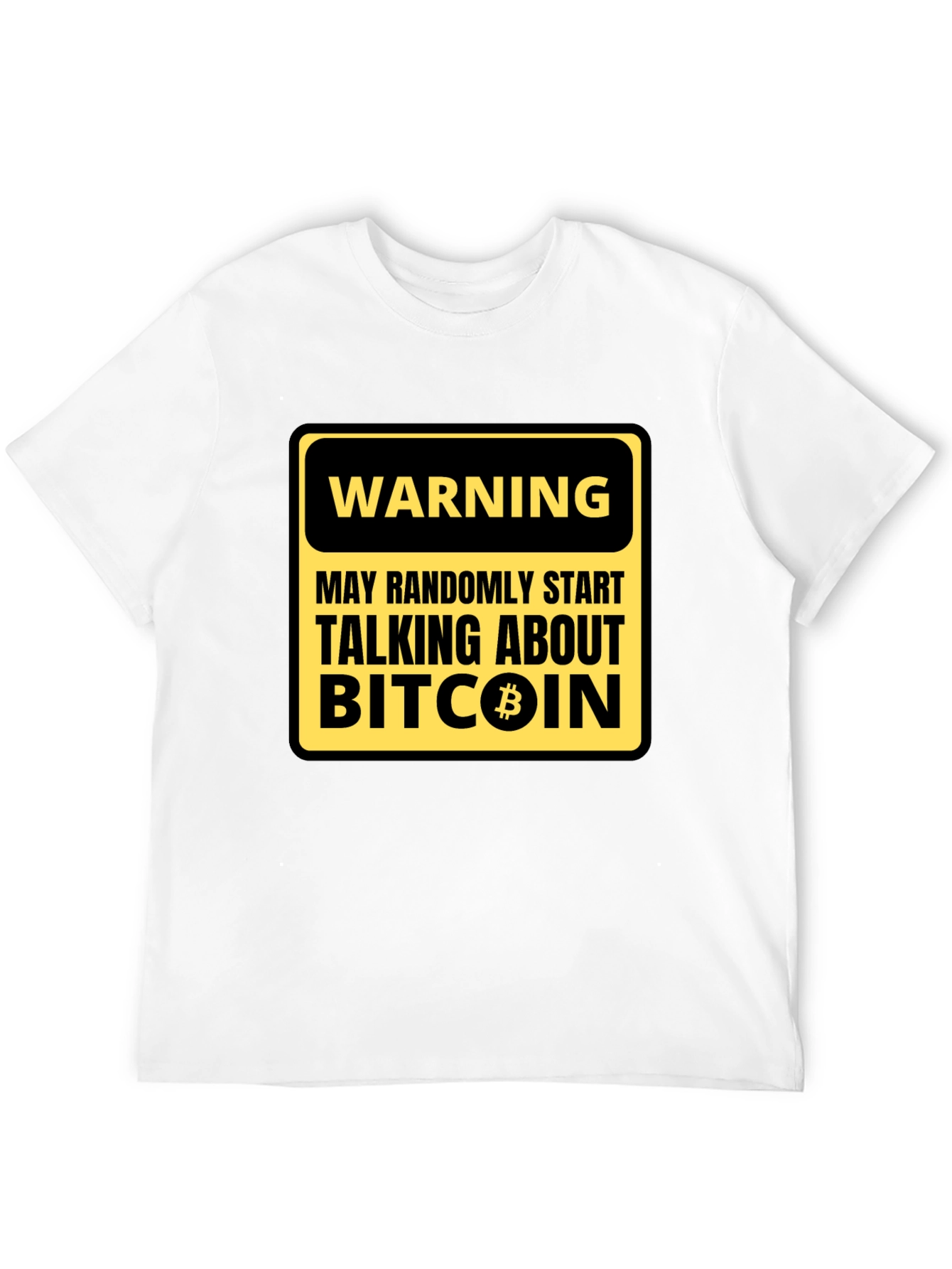 Bitcoin Warning Graphic Tee - Funny Crypto Shirt