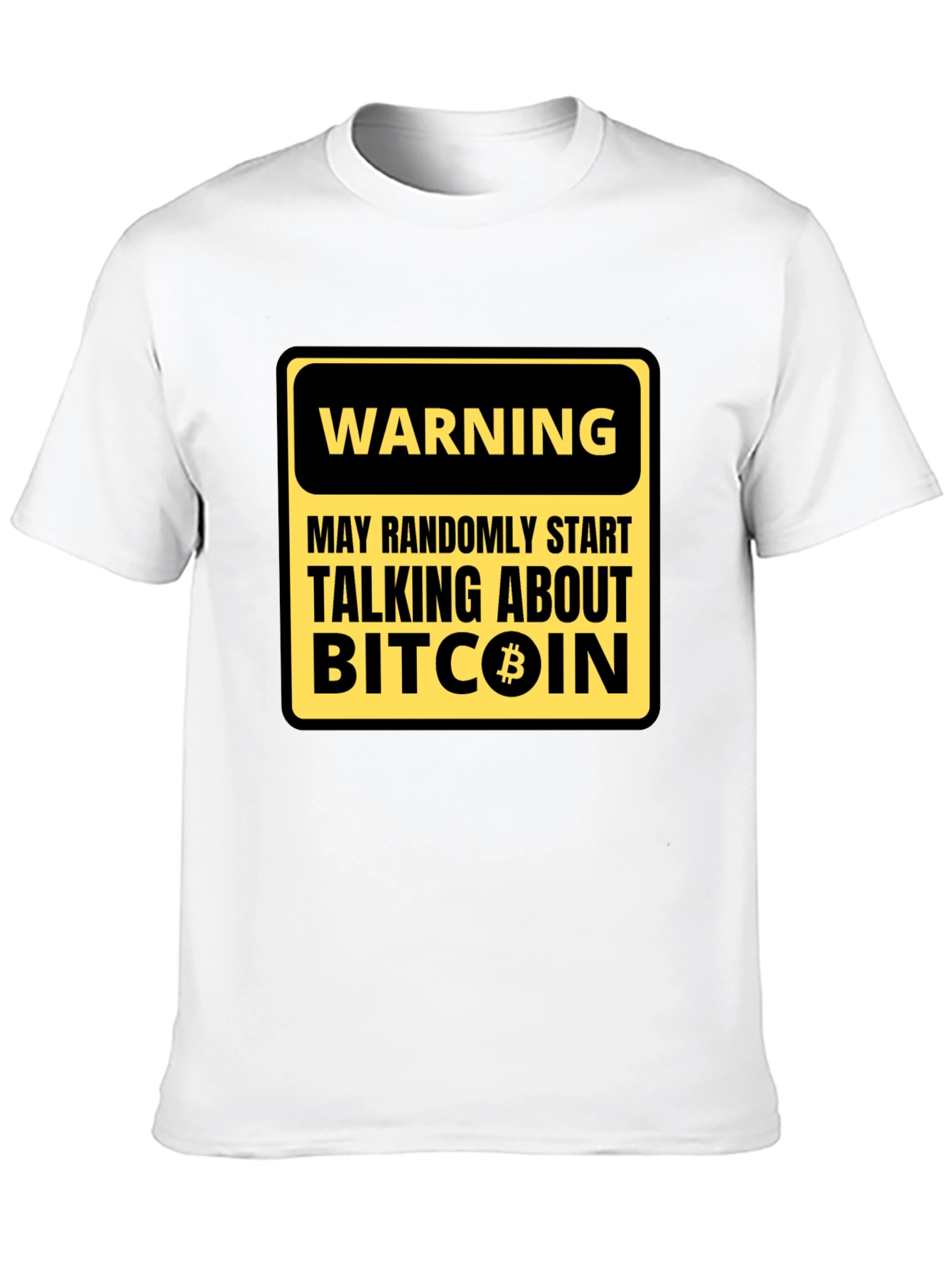 Bitcoin Warning Graphic Tee - Funny Crypto Shirt