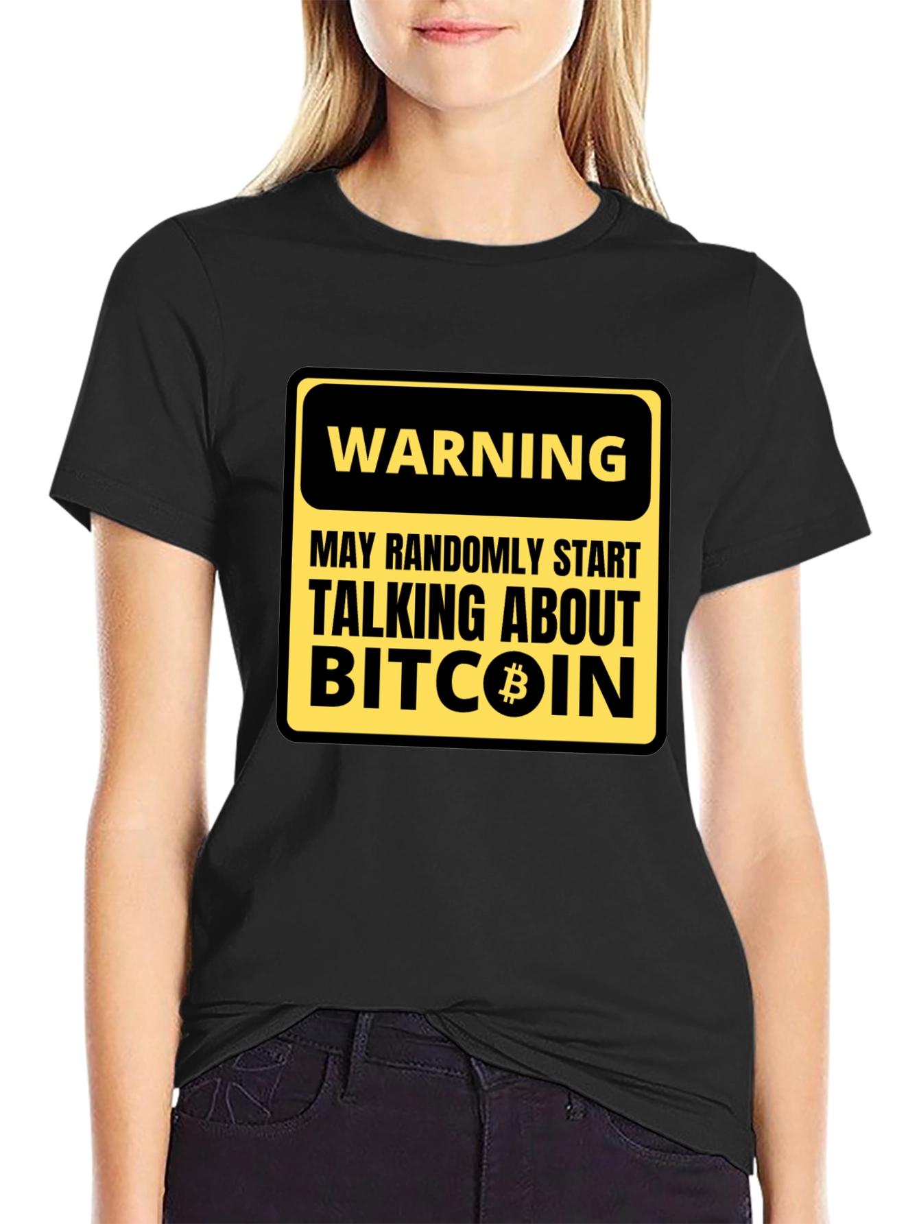 Bitcoin Warning Graphic Tee - Funny Crypto Shirt