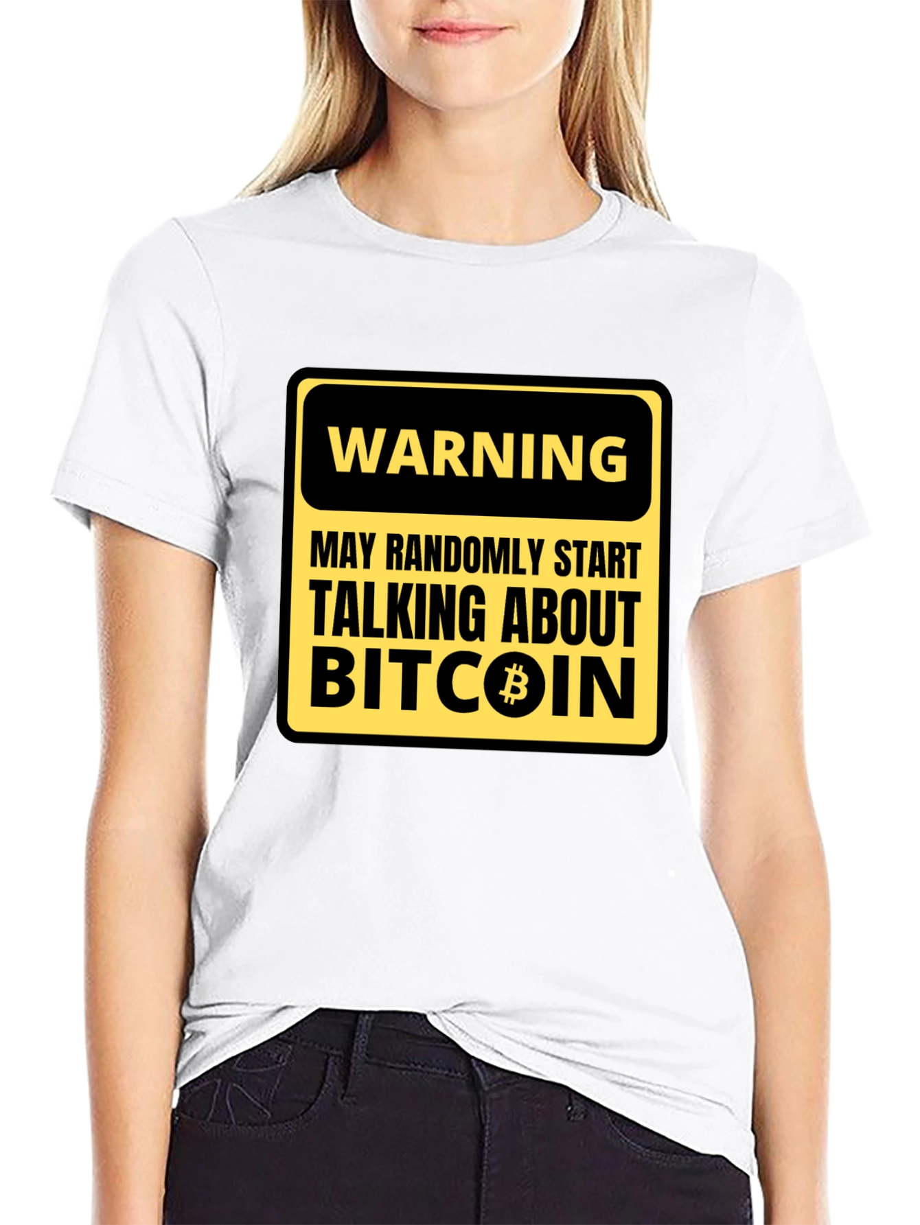 Bitcoin Warning Graphic Tee - Funny Crypto Shirt