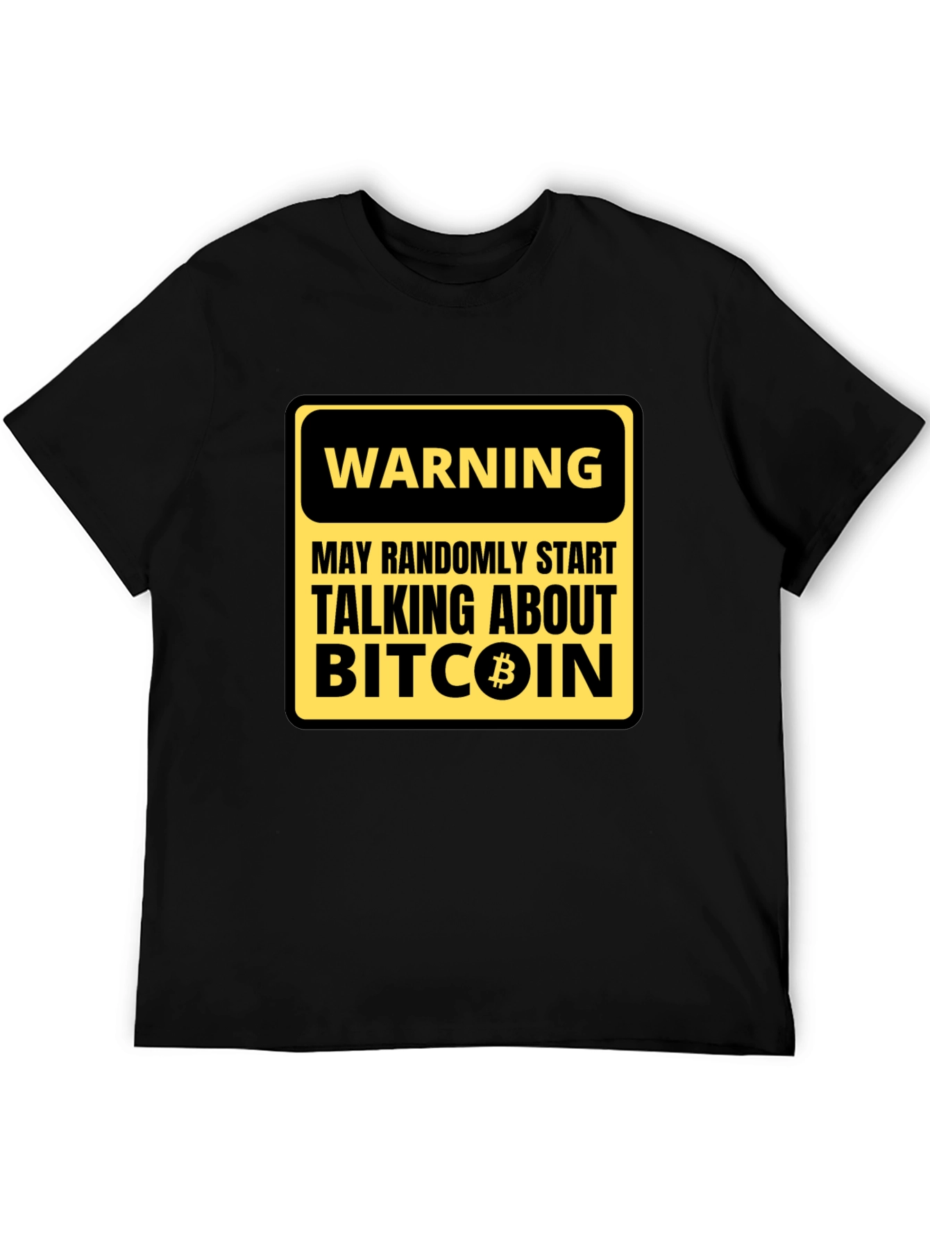 Bitcoin Warning Graphic Tee - Funny Crypto Shirt