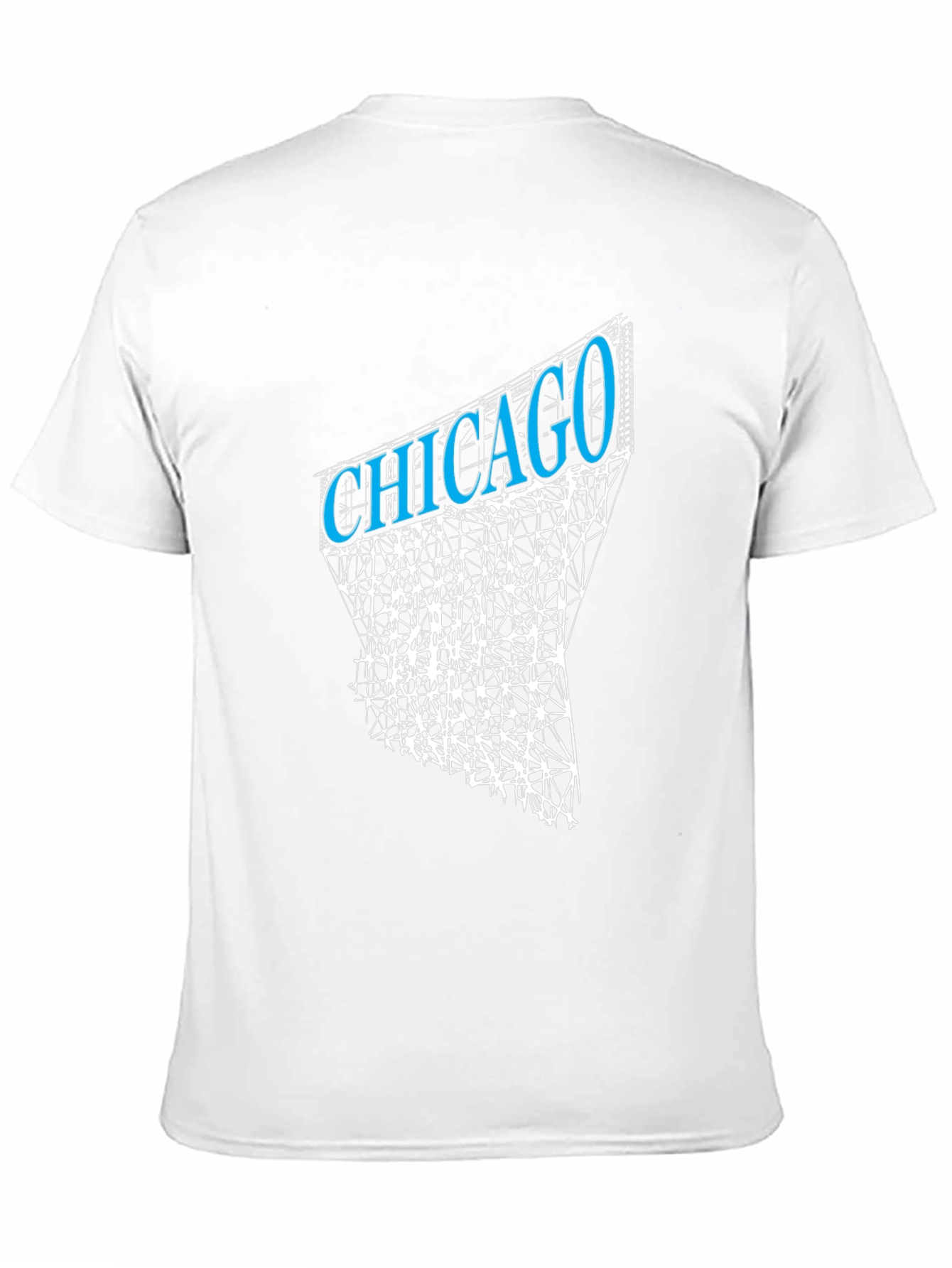 Chicago Geometric Graphic Print Black T-Shirt
