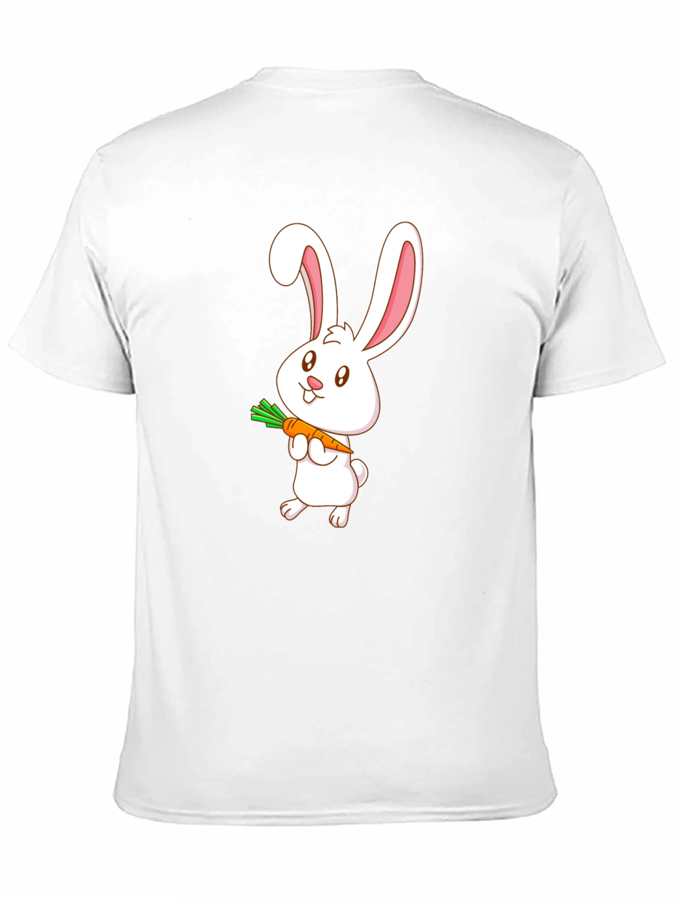 Cute Bunny Carrot T-Shirt - Black Cotton Tee
