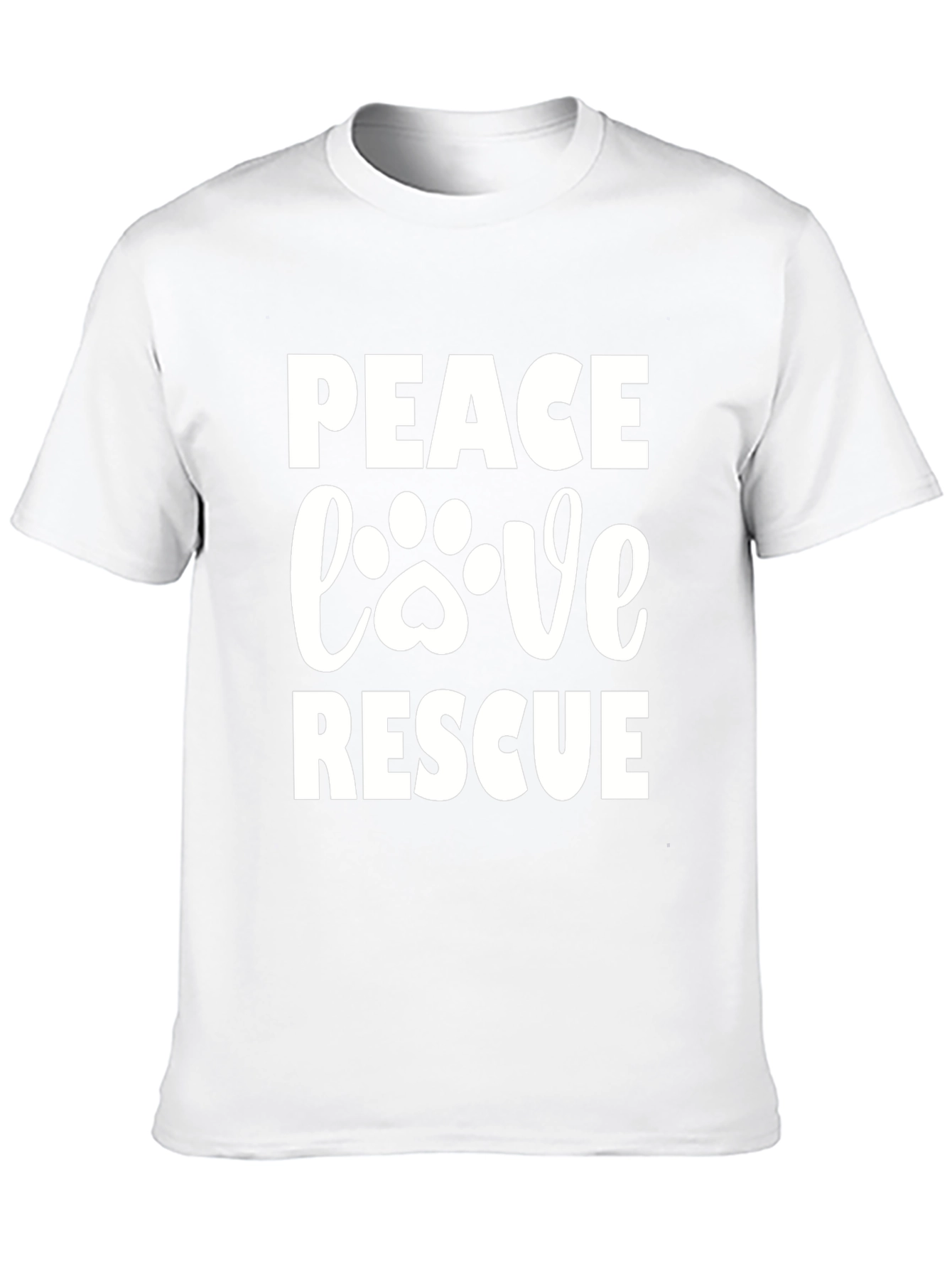 Peace Love Rescue T-Shirt - Animal Rescue Tee