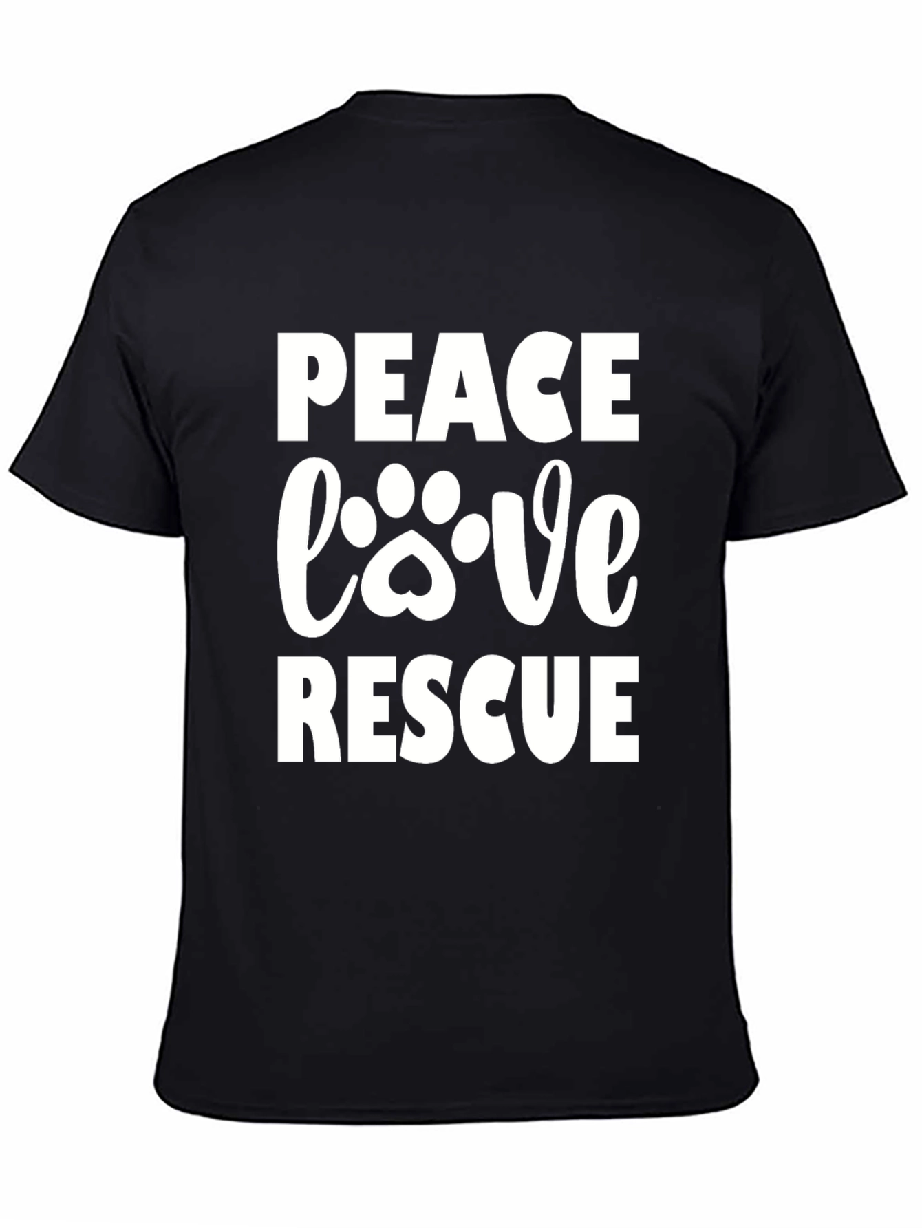 Peace Love Rescue T-Shirt - Animal Rescue Tee