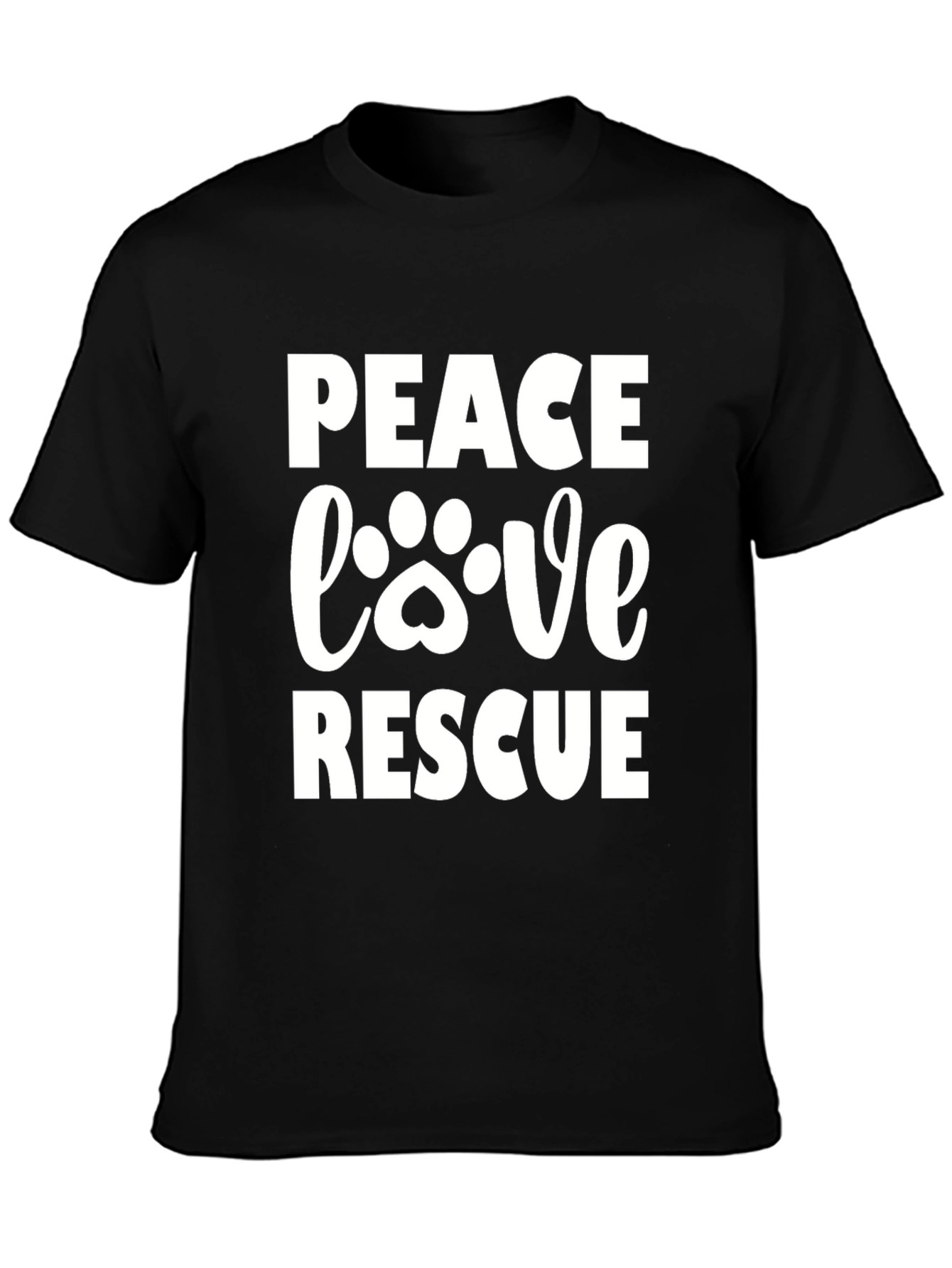Peace Love Rescue T-Shirt - Animal Rescue Tee