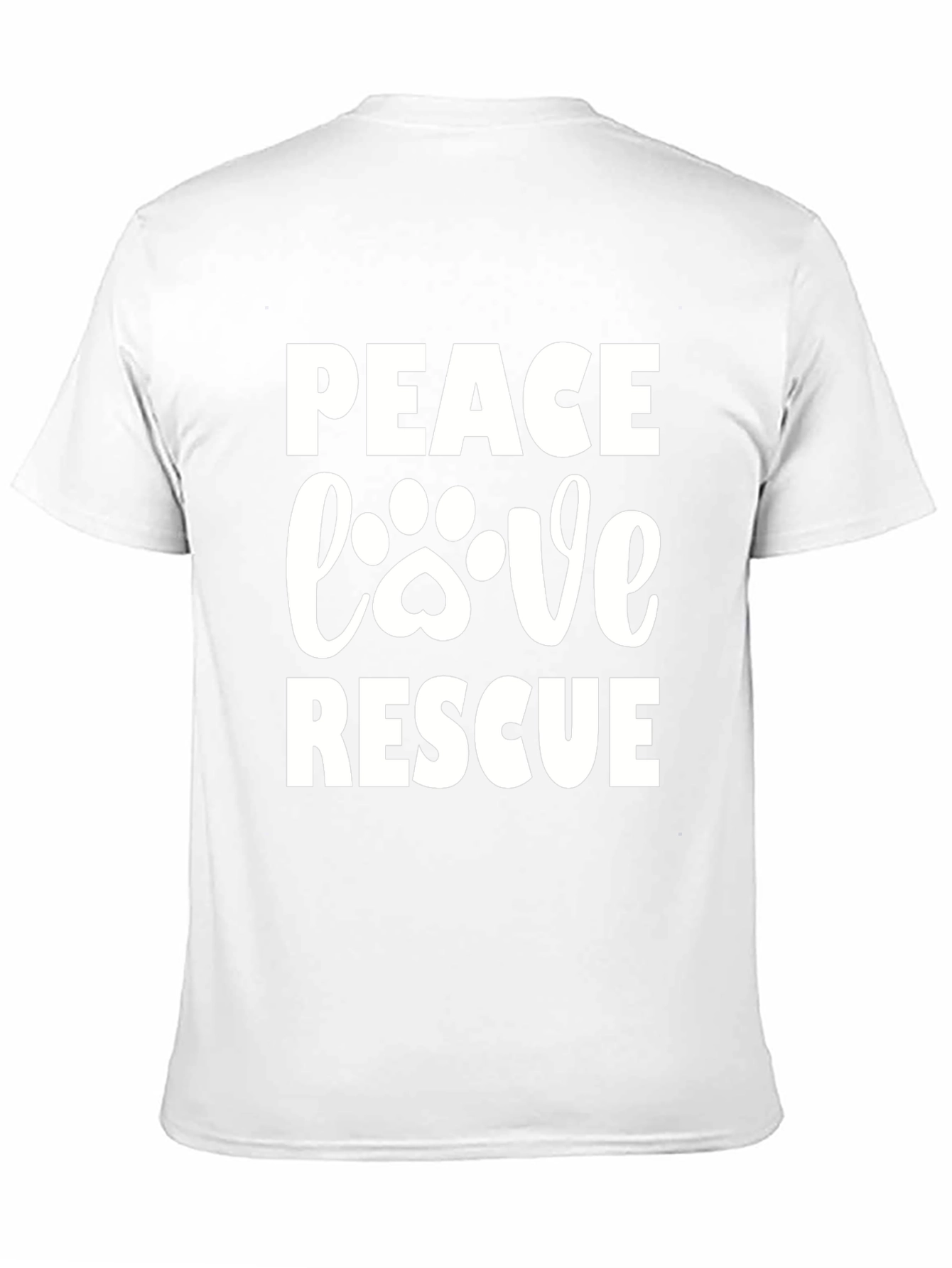 Peace Love Rescue T-Shirt - Animal Rescue Tee