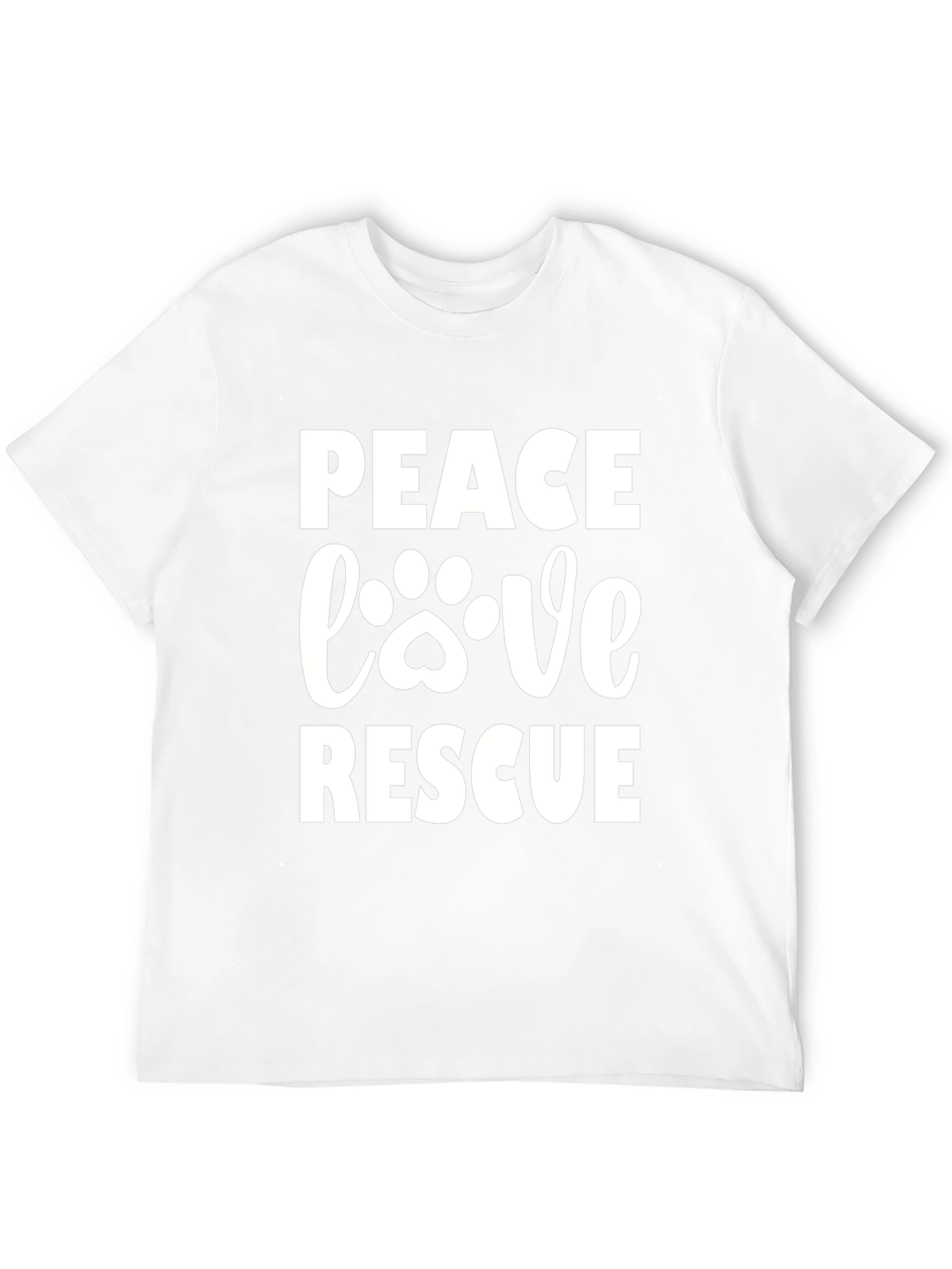 Peace Love Rescue T-Shirt - Animal Rescue Tee