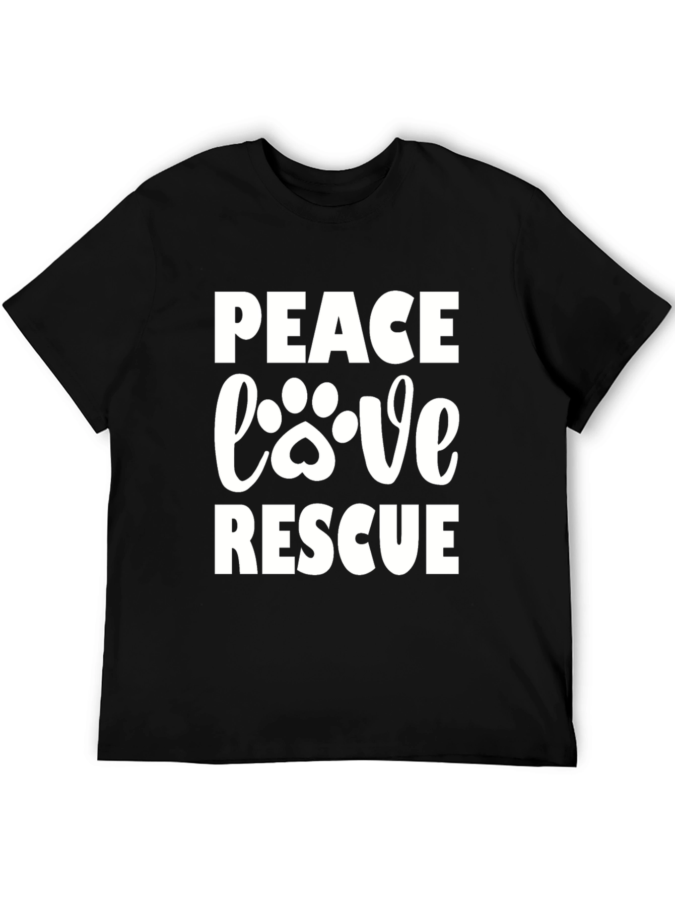 Peace Love Rescue T-Shirt - Animal Rescue Tee