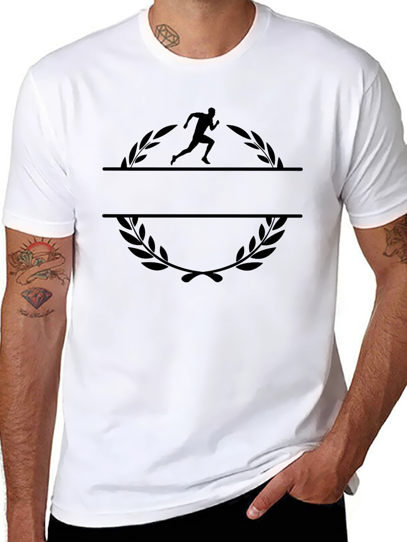 Runner Laurel Black T-Shirt