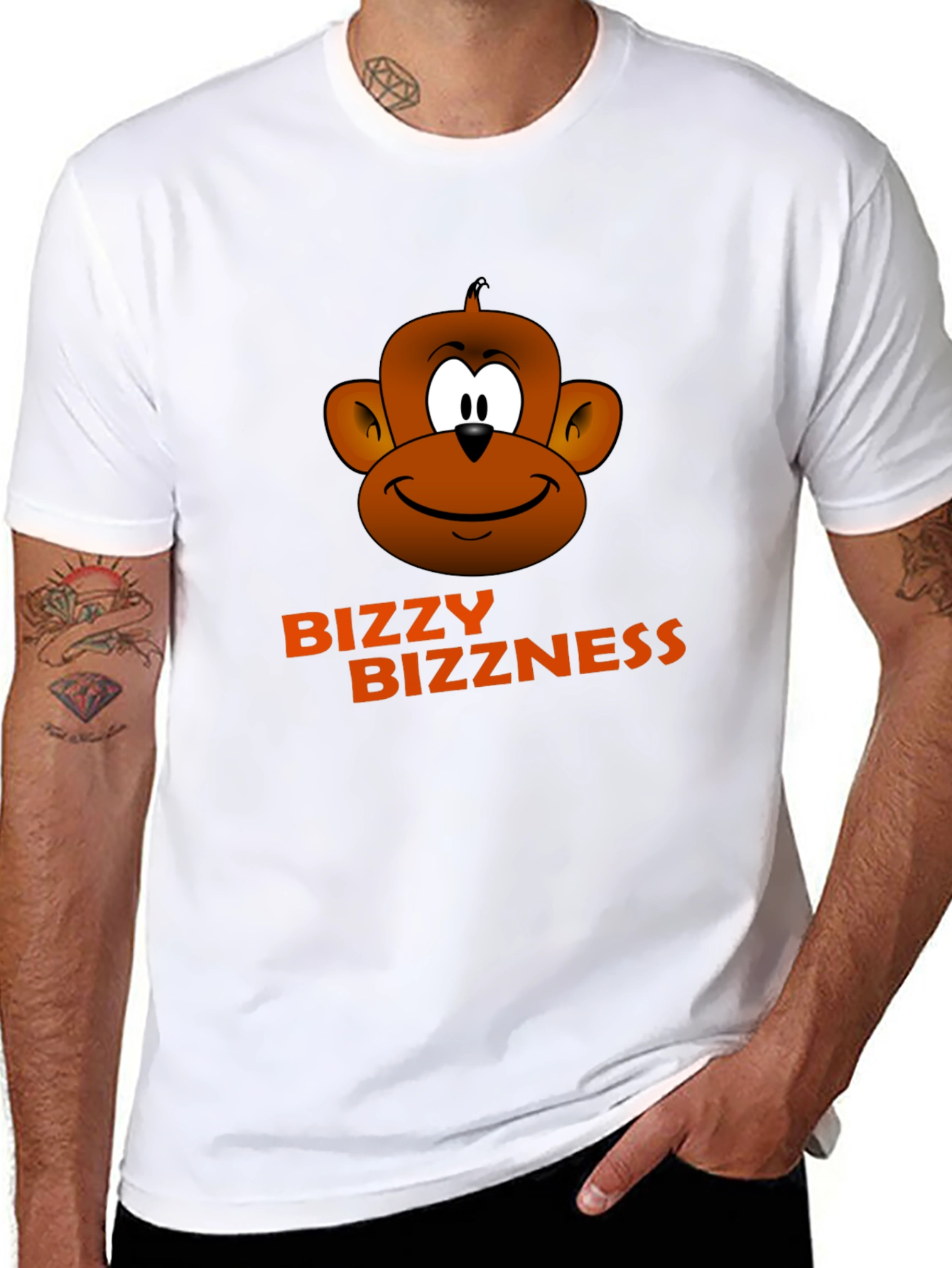 Bizzy Bizzness Monkey Graphic T-Shirt