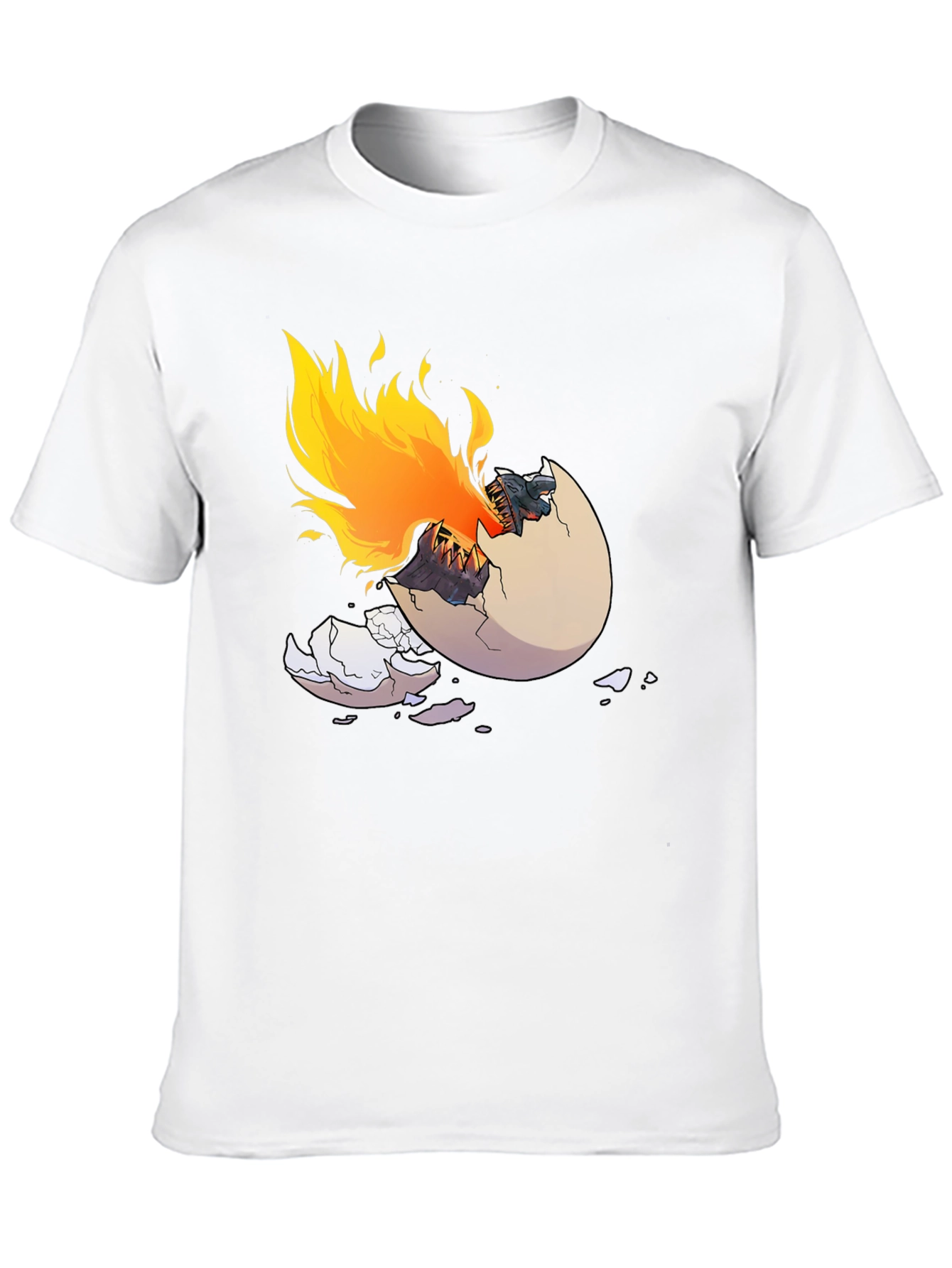Fiery Dragon Hatchling Black T-Shirt