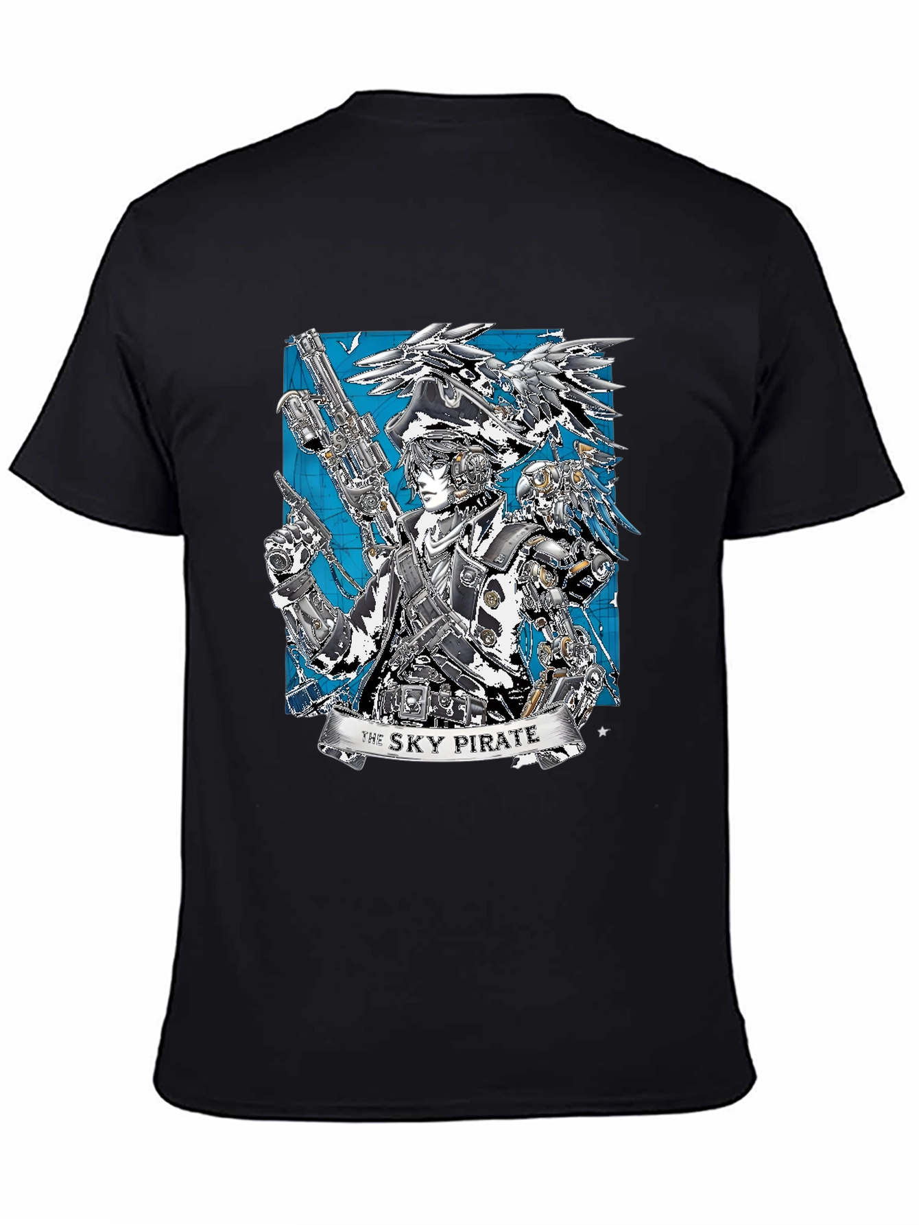 Sky Pirate Graphic T-Shirt - Steampunk Style