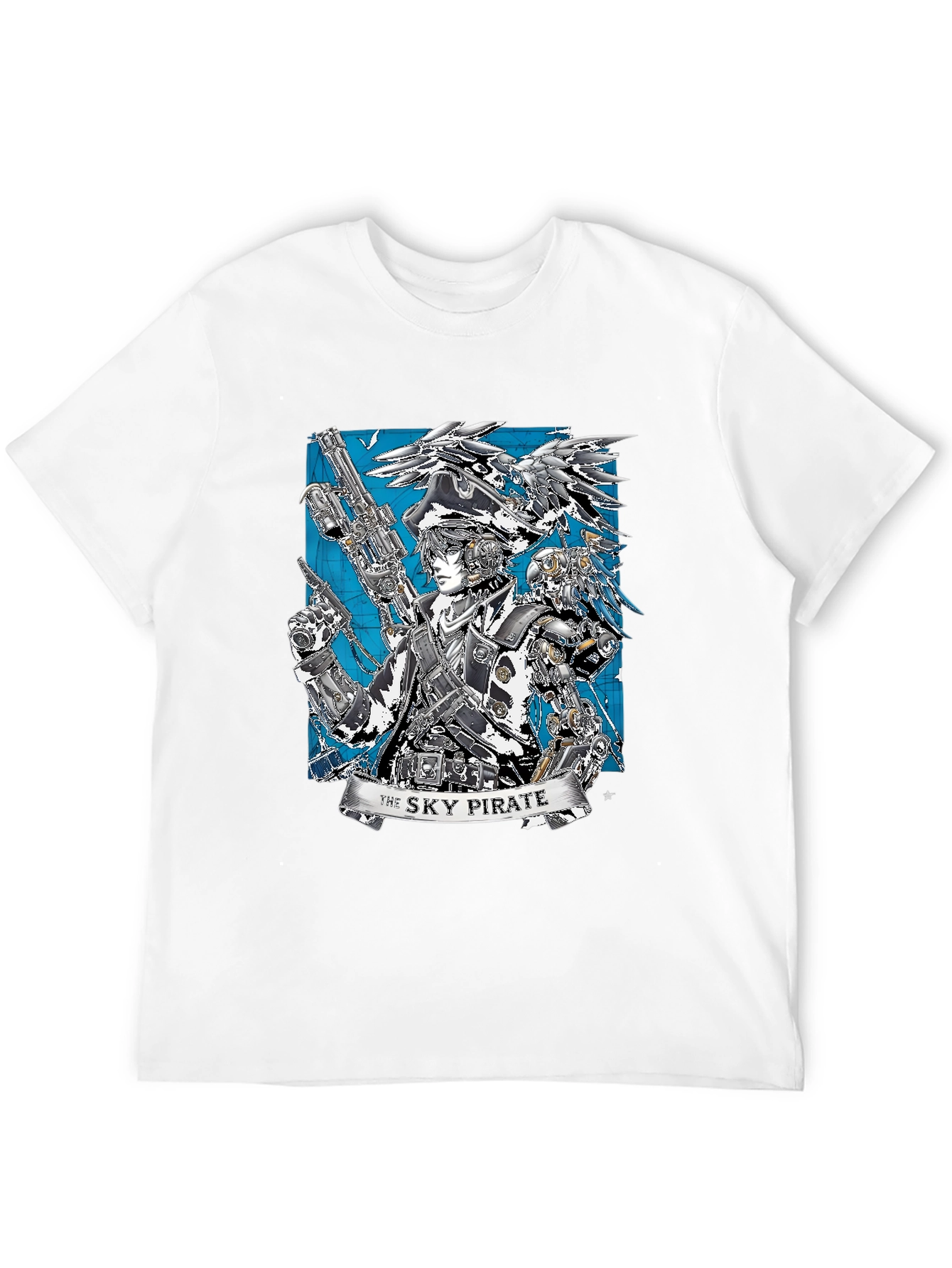 Sky Pirate Graphic T-Shirt - Steampunk Style