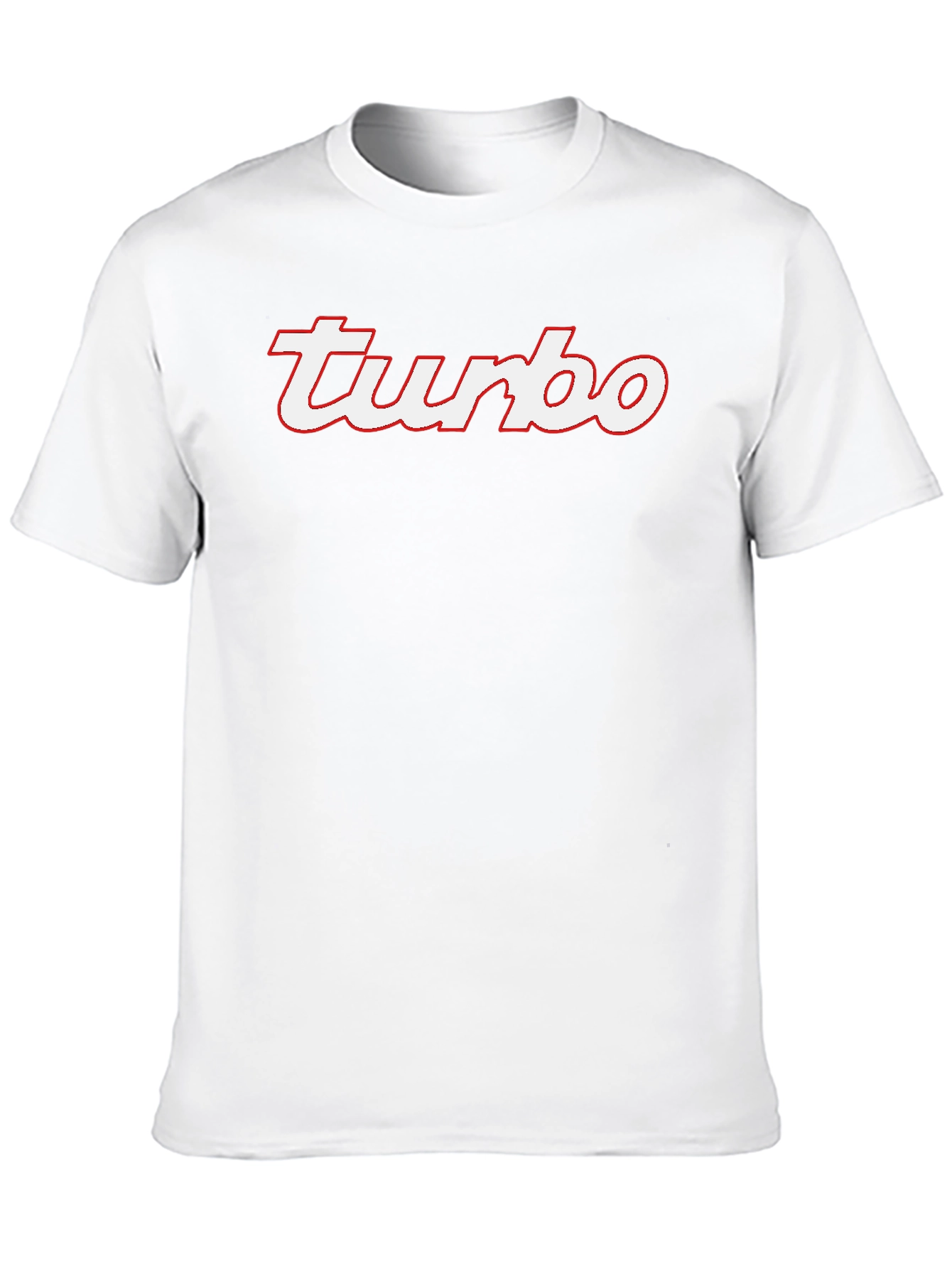 Turbo Black T-Shirt - Red and White Graphic Tee