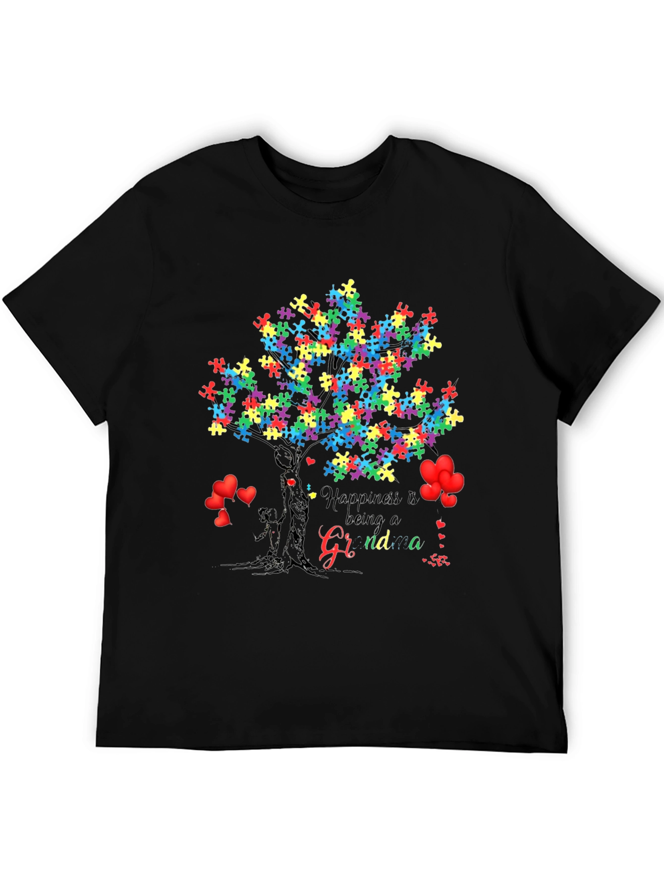Autism Puzzle Tree Grandma T-Shirt
