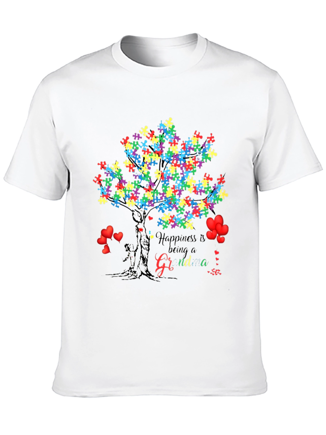 Autism Puzzle Tree Grandma T-Shirt