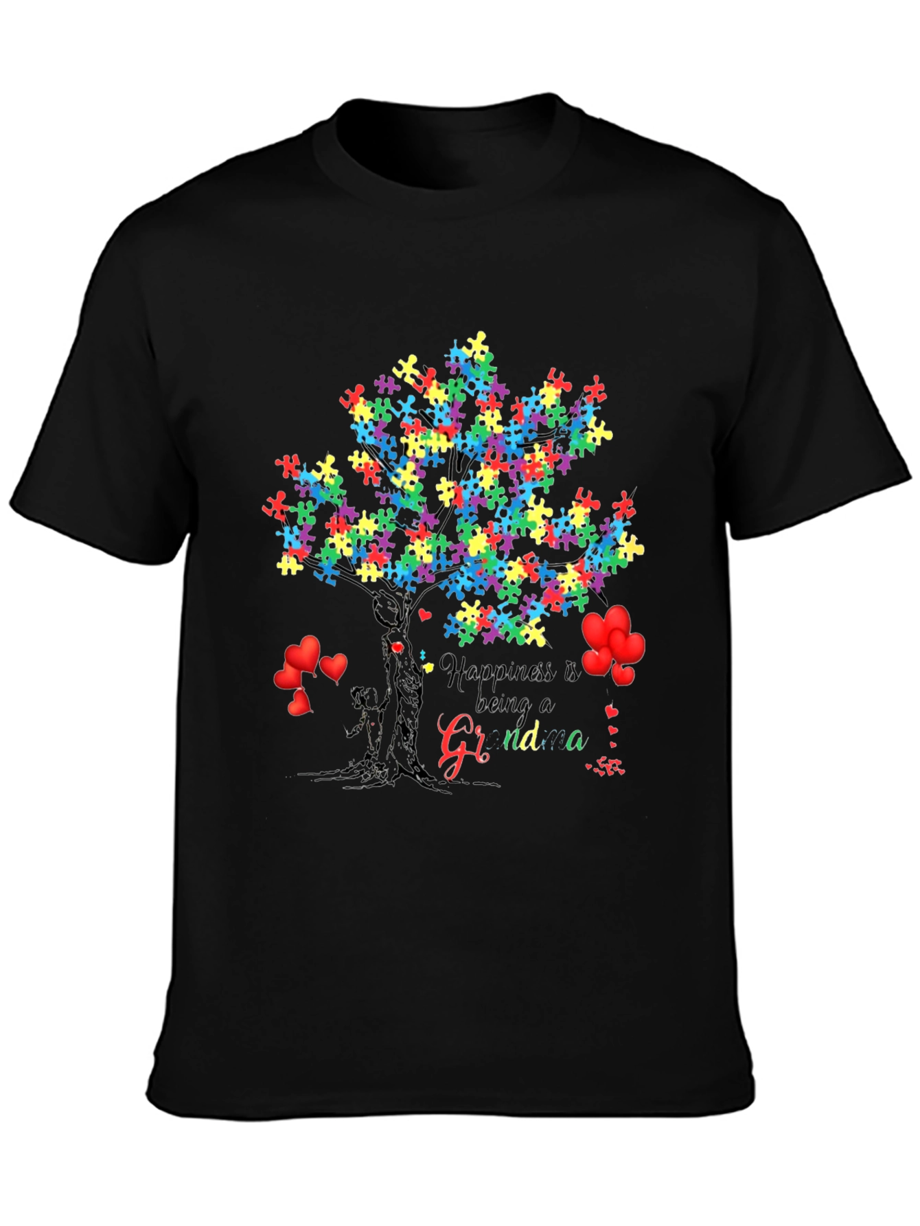 Autism Puzzle Tree Grandma T-Shirt