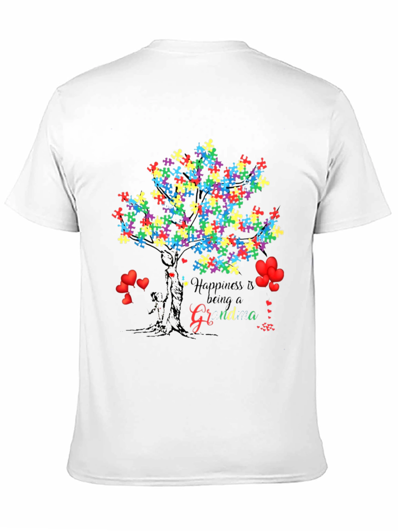 Autism Puzzle Tree Grandma T-Shirt