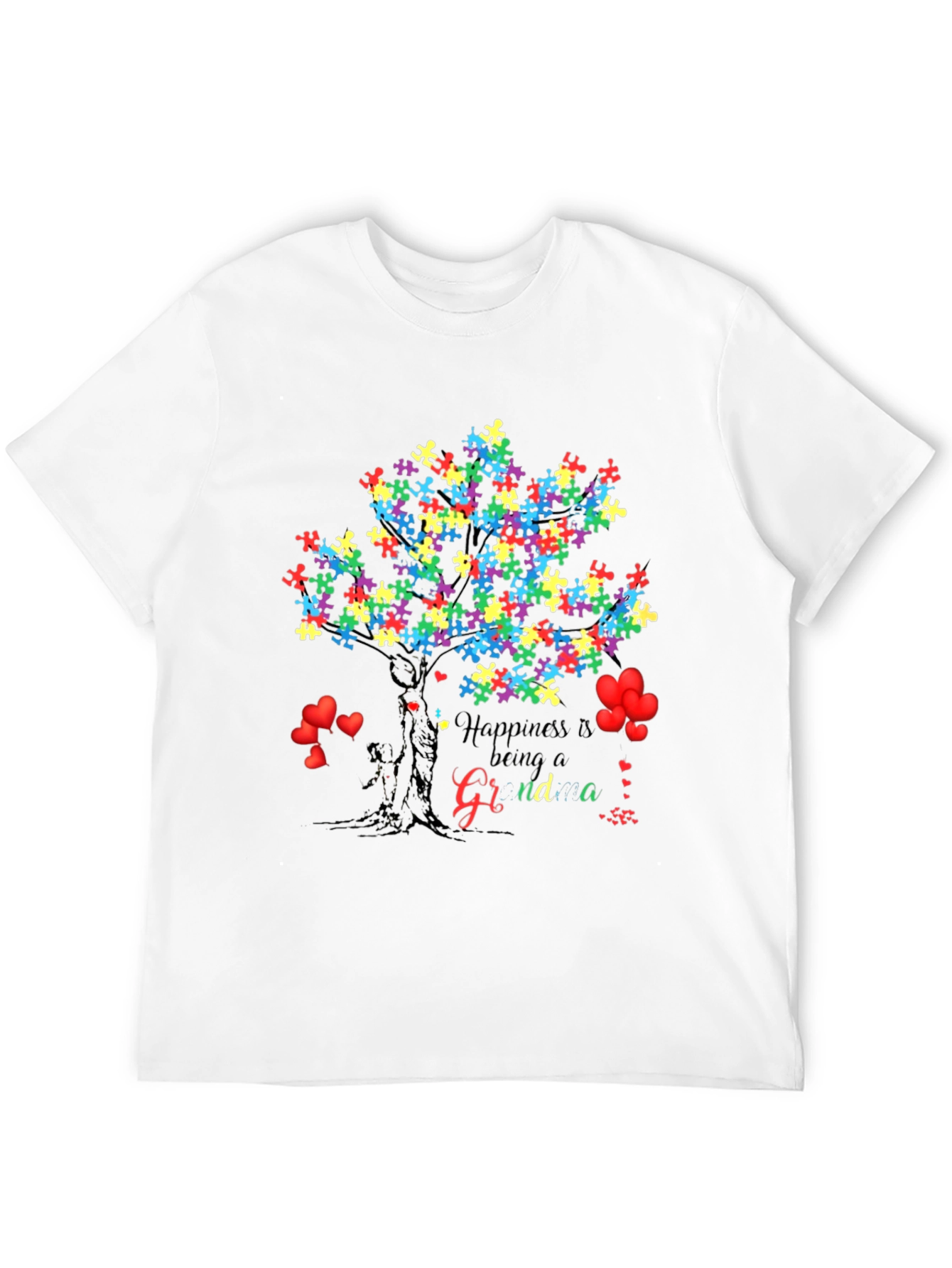 Autism Puzzle Tree Grandma T-Shirt