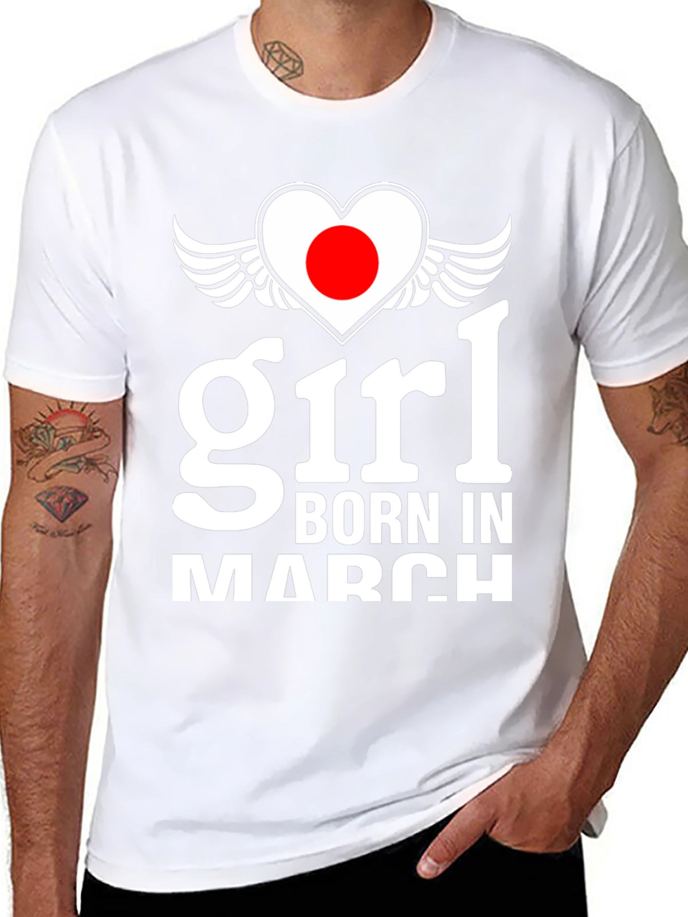 Girl Born in March Graphic T-Shirt