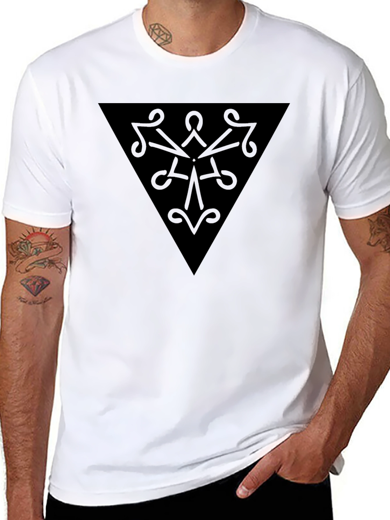 Mystic Triangle Black Graphic Tee