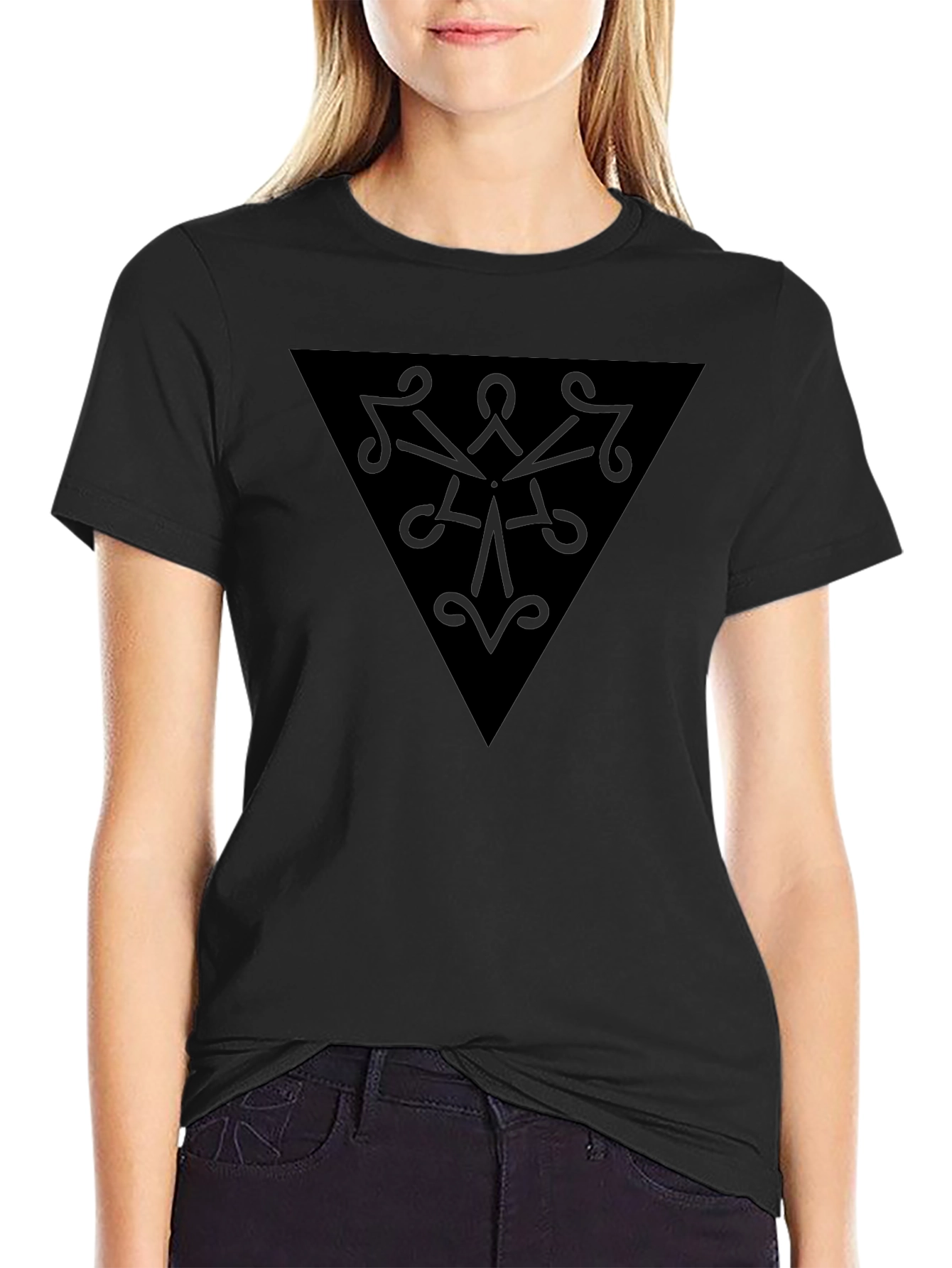 Mystic Triangle Black Graphic Tee