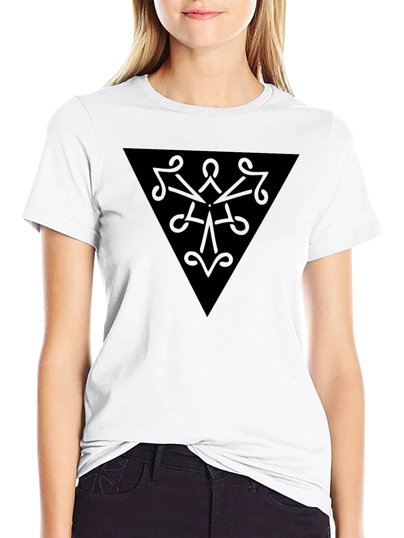 Mystic Triangle Black Graphic Tee