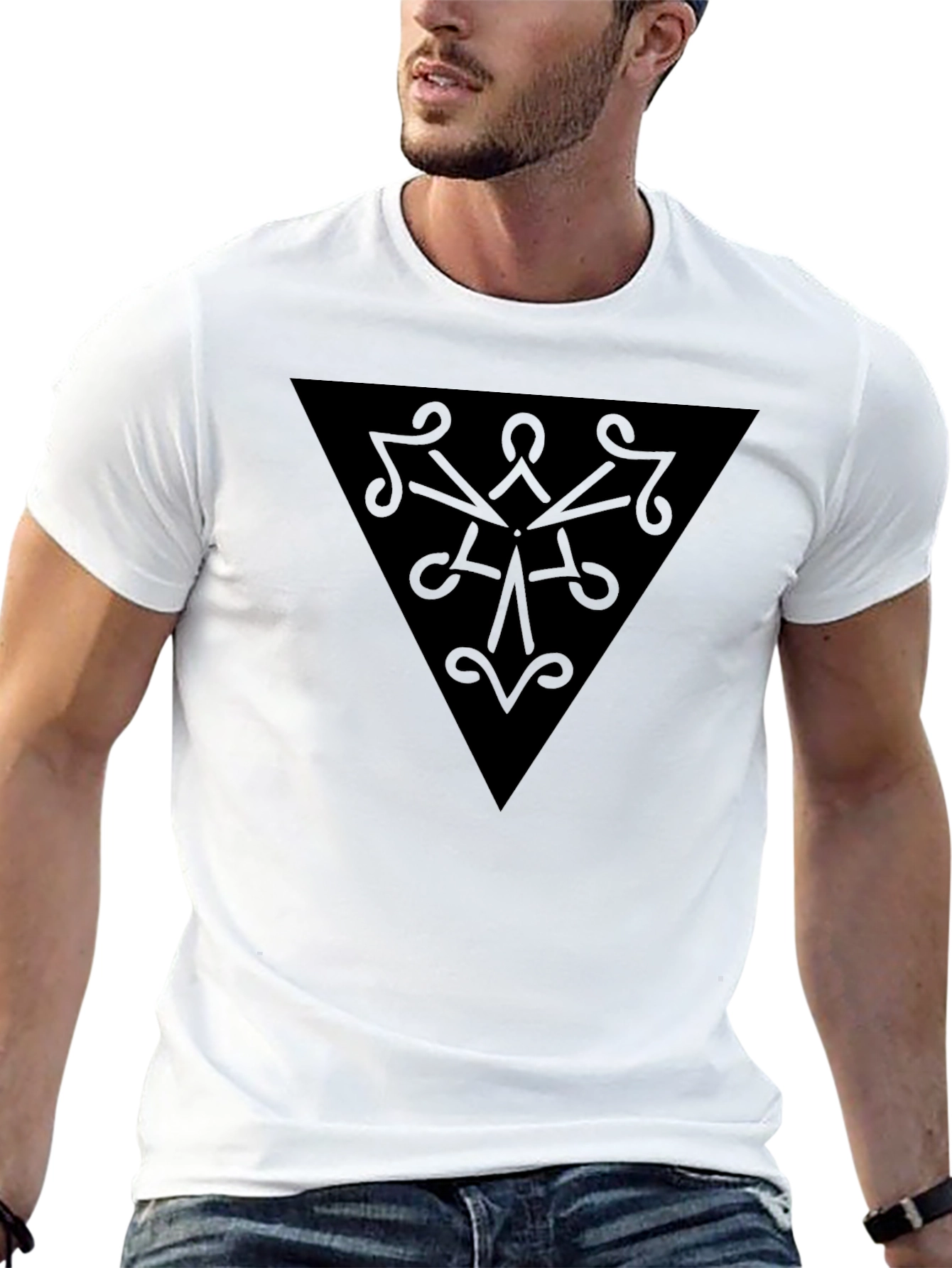 Mystic Triangle Black Graphic Tee
