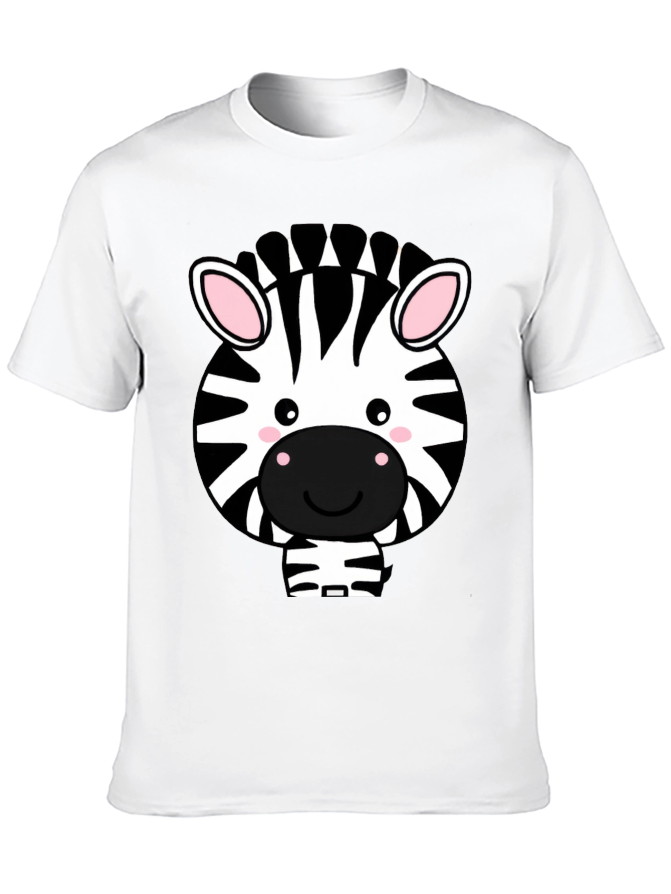 Cute Zebra Graphic Tee - Black T-Shirt
