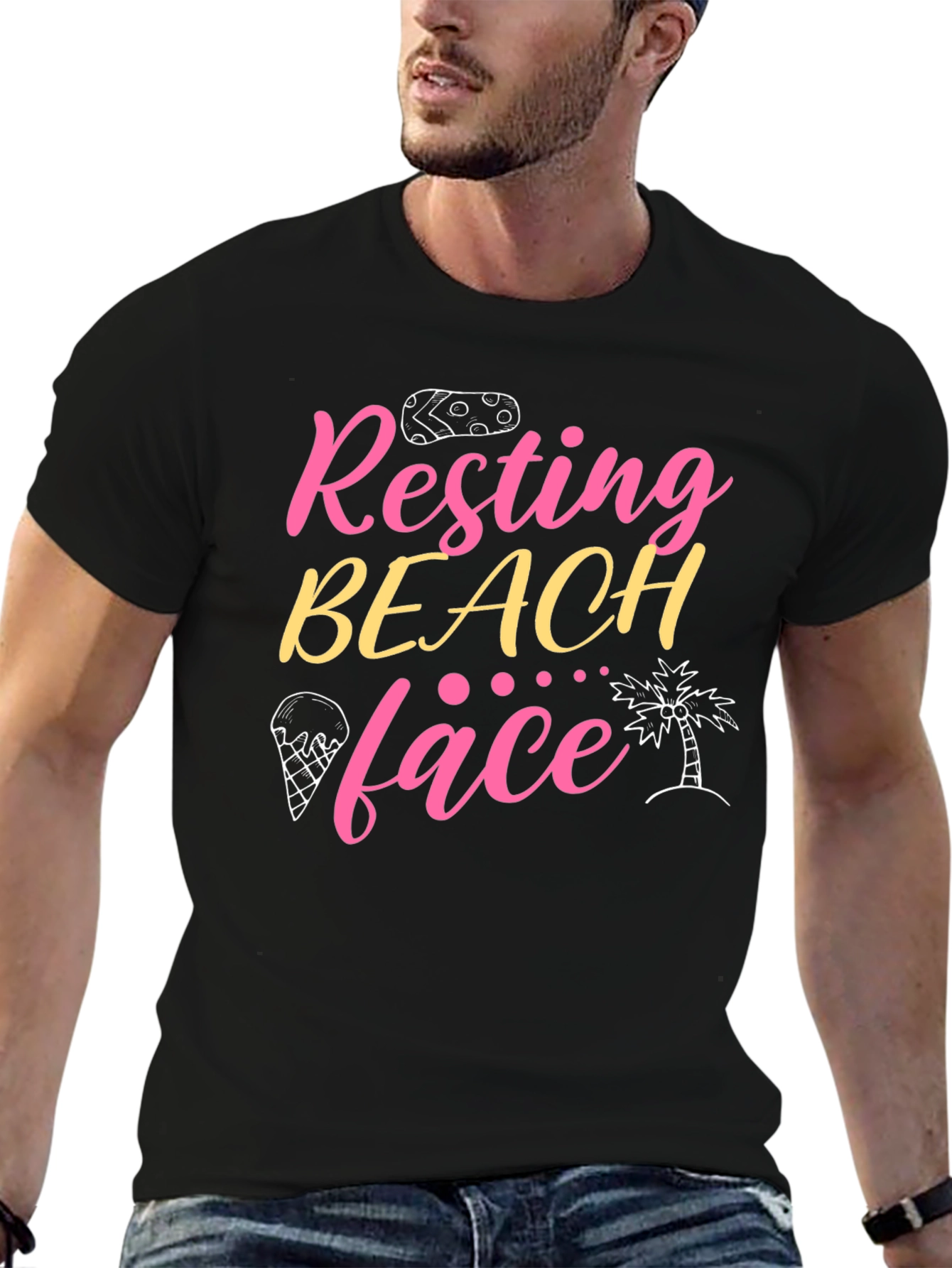 Resting Beach Face Graphic Tee