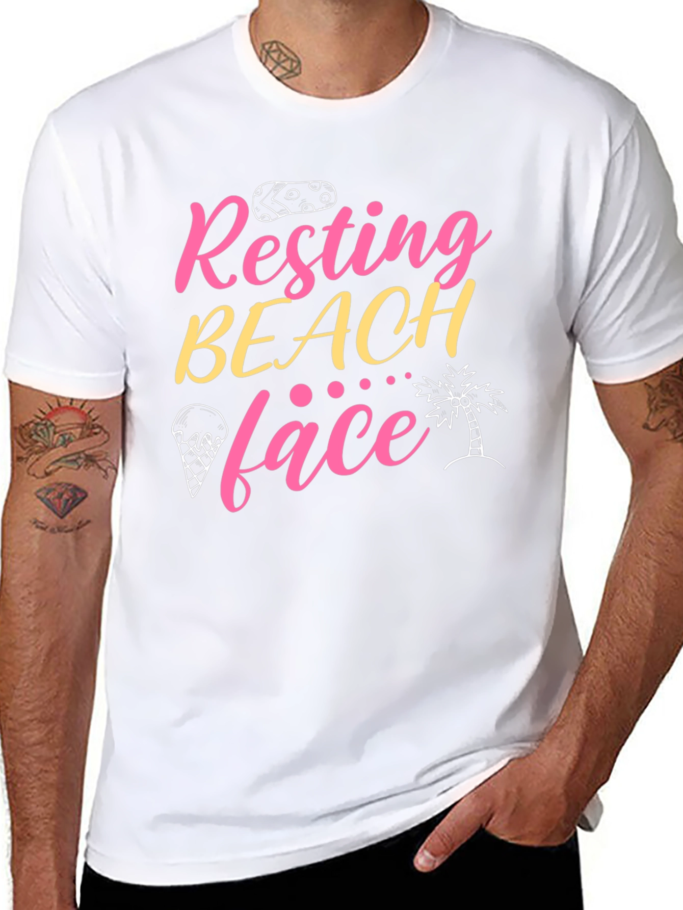 Resting Beach Face Graphic Tee