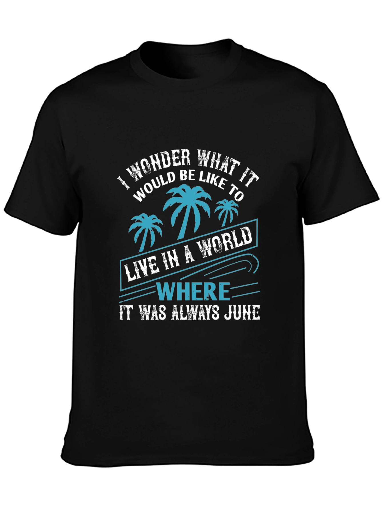 Tropical June Graphic Tee - Summer Vacation Vibes