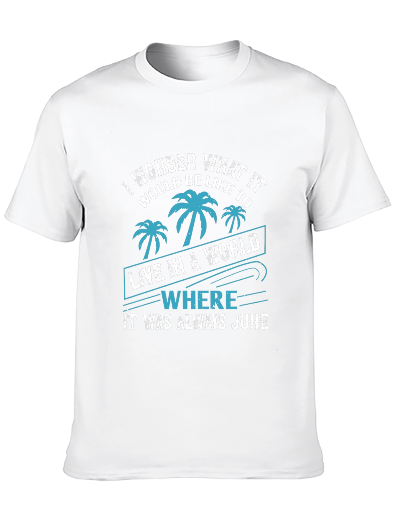 Tropical June Graphic Tee - Summer Vacation Vibes