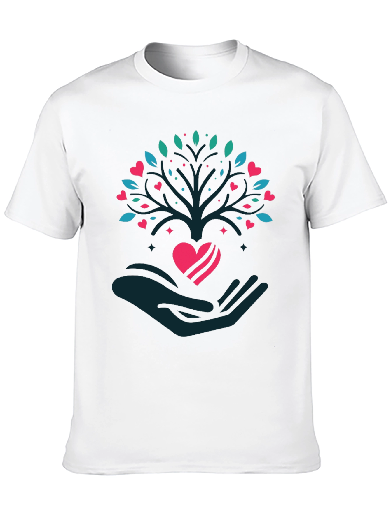 Heart Tree Graphic Tee - Love and Growth
