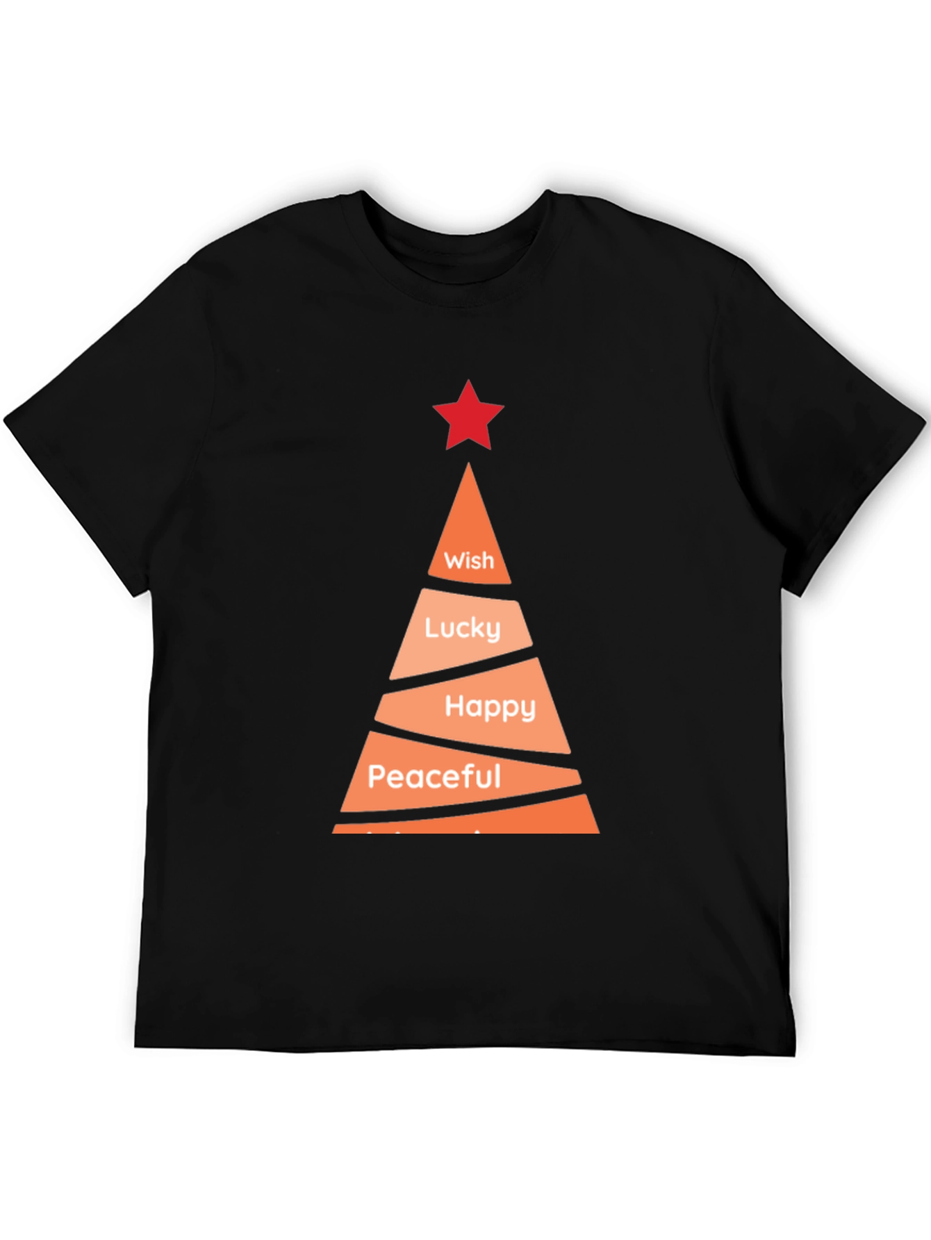 Festive Holiday Wishes T-Shirt - Christmas Tree Design