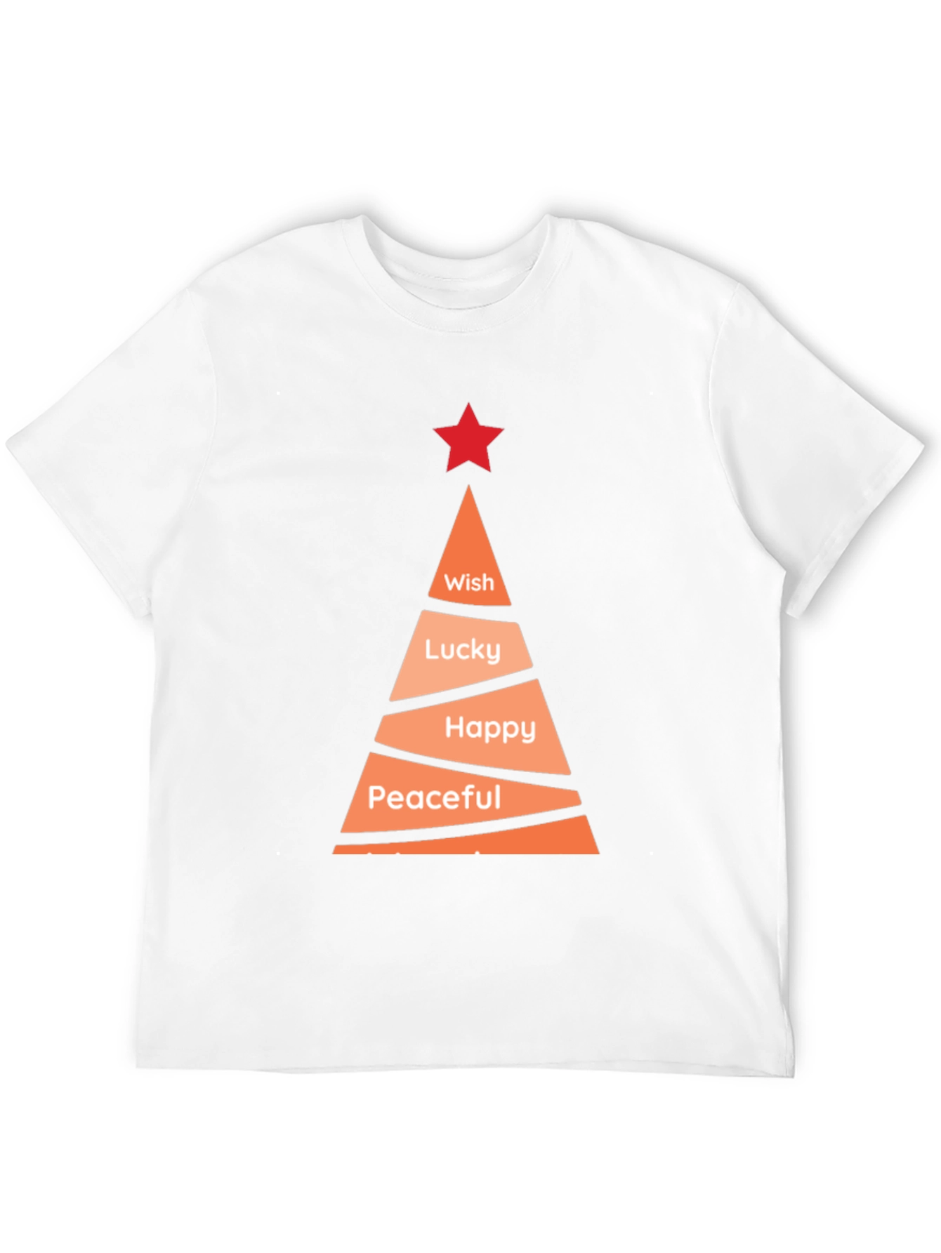 Festive Holiday Wishes T-Shirt - Christmas Tree Design