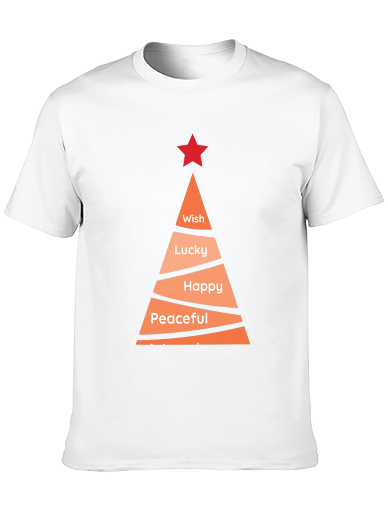 Festive Holiday Wishes T-Shirt - Christmas Tree Design
