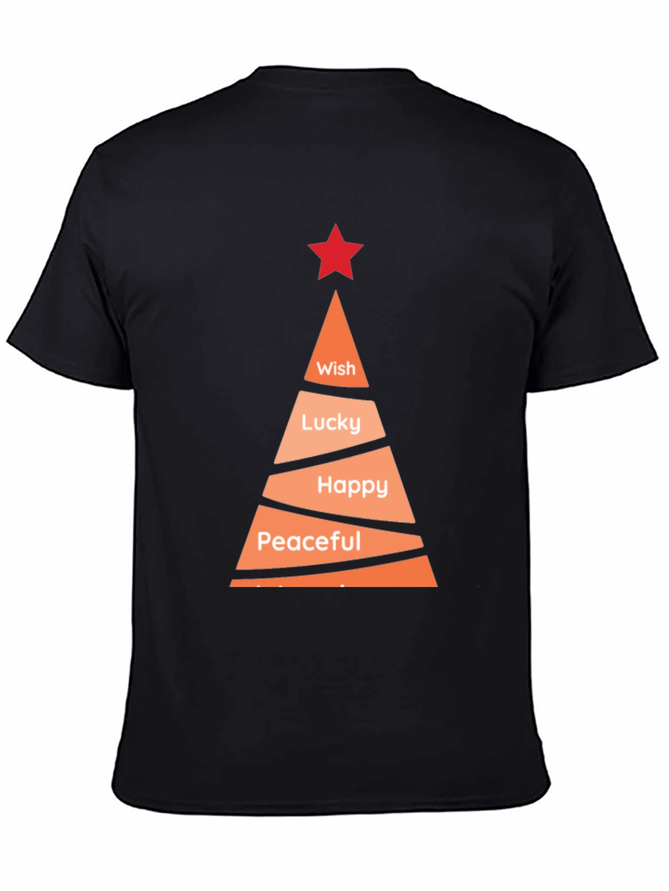 Festive Holiday Wishes T-Shirt - Christmas Tree Design