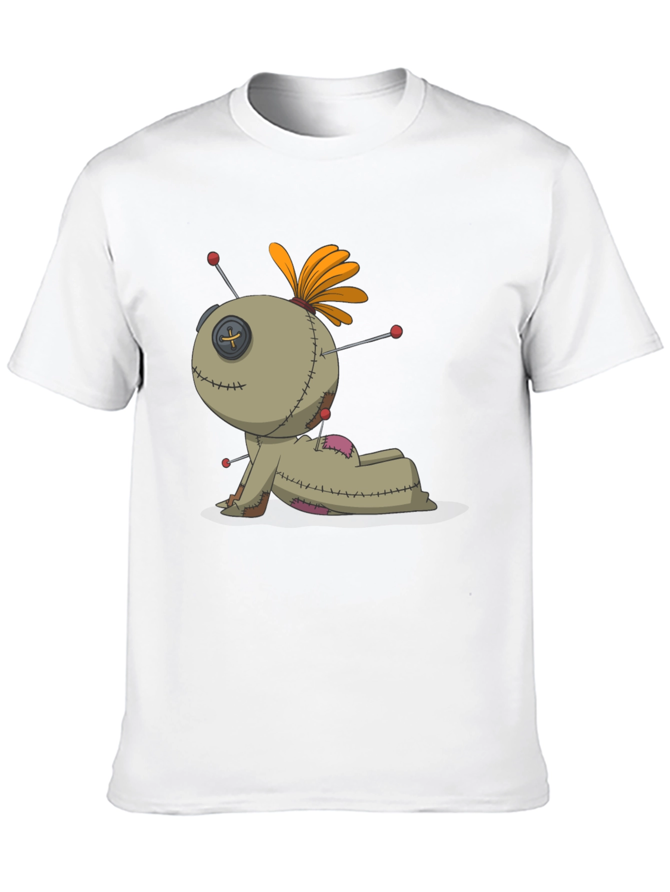 Voodoo Doll Graphic Tee - Black Cotton Blend