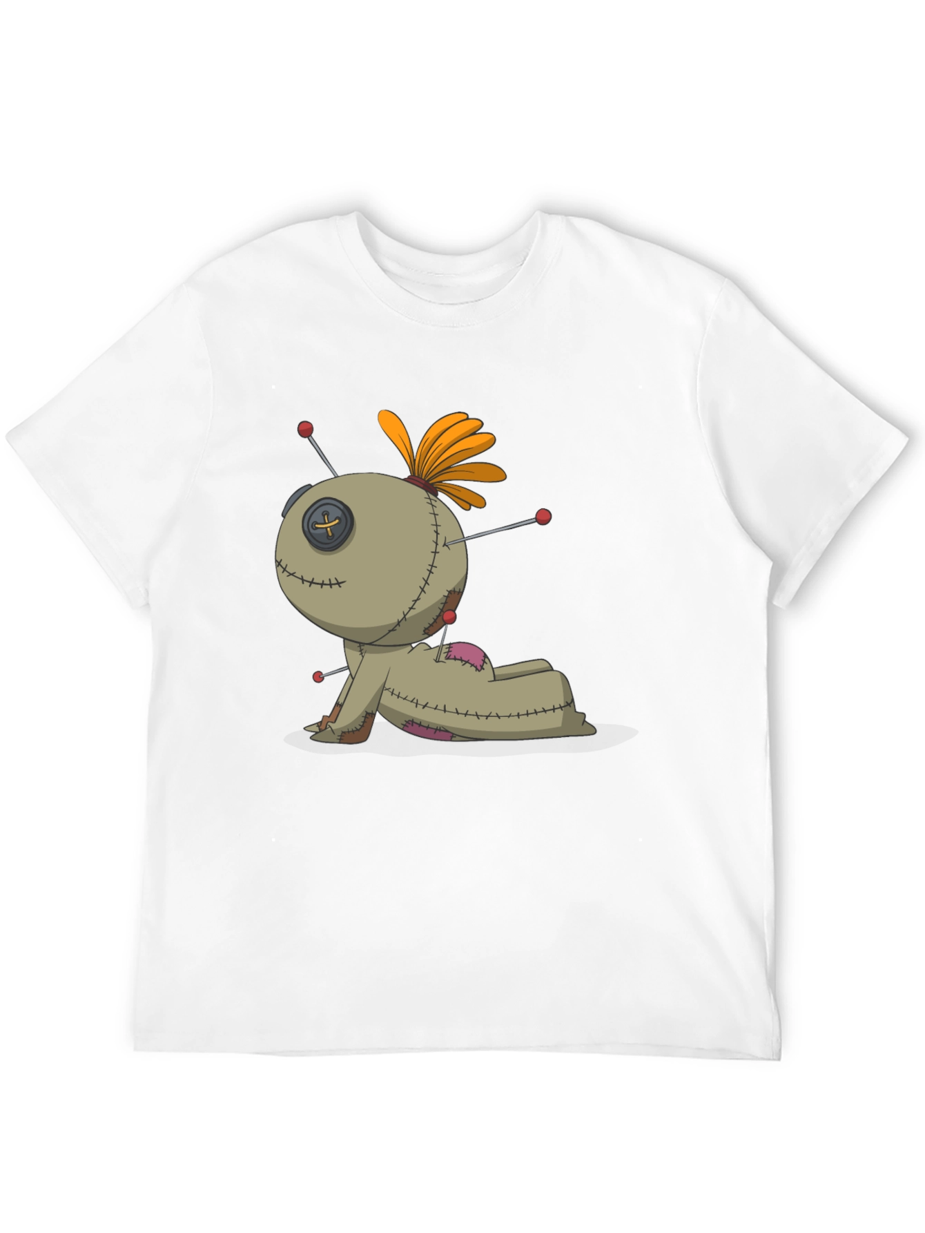 Voodoo Doll Graphic Tee - Black Cotton Blend