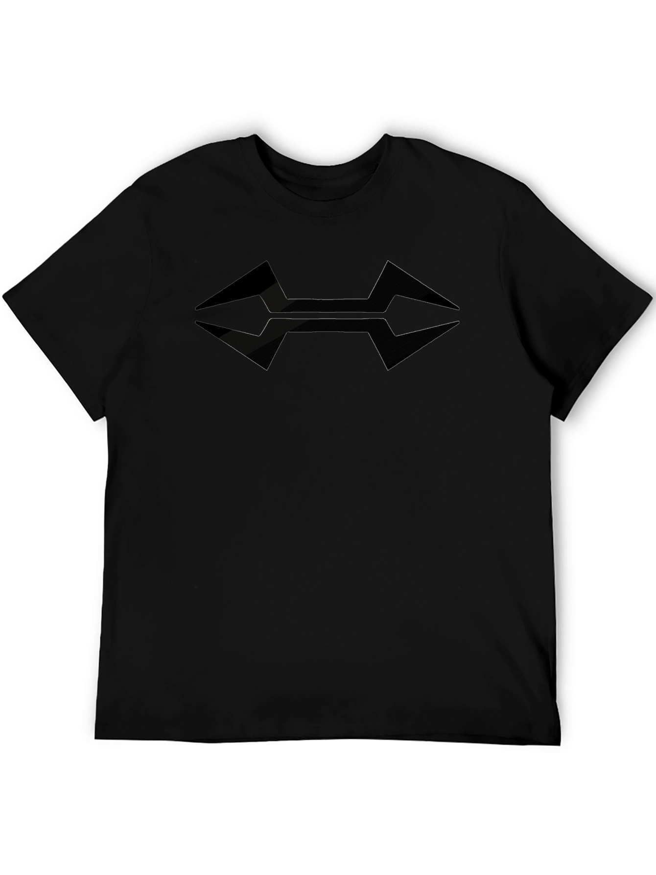 Mens Graphic Tee - Abstract Arrow Design - Black