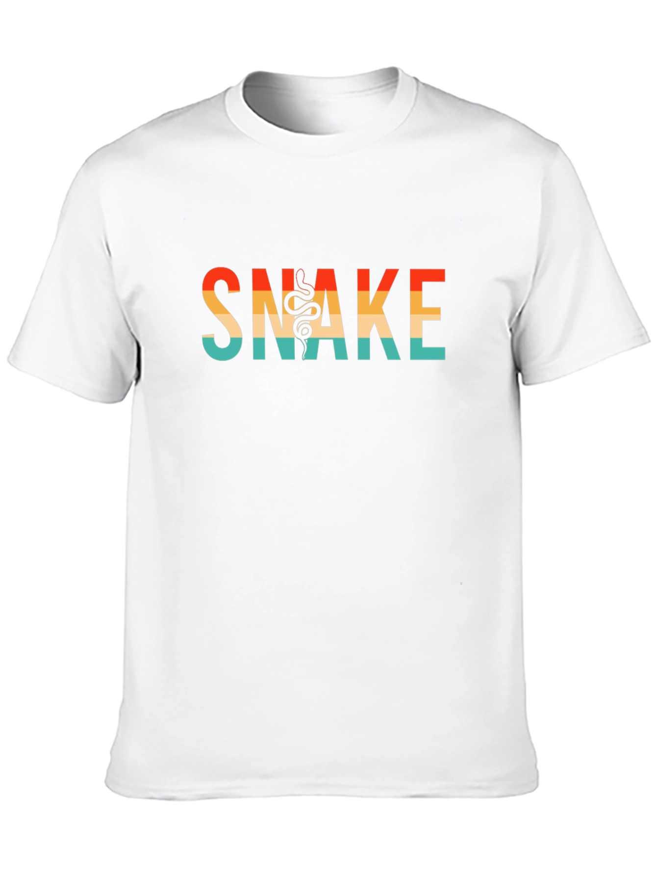 Retro Snake Graphic Tee - Stylish Black Cotton T-Shirt