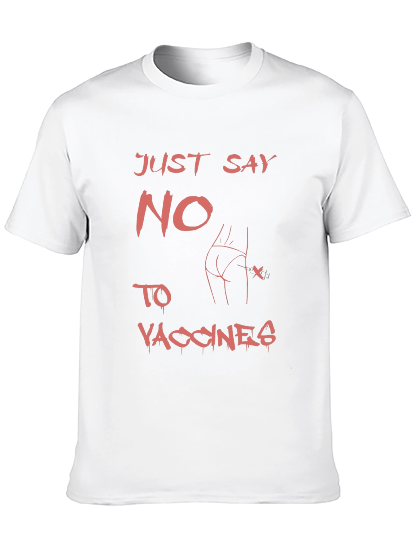 Edgy Just Say No to Vaccines Graphic Tee