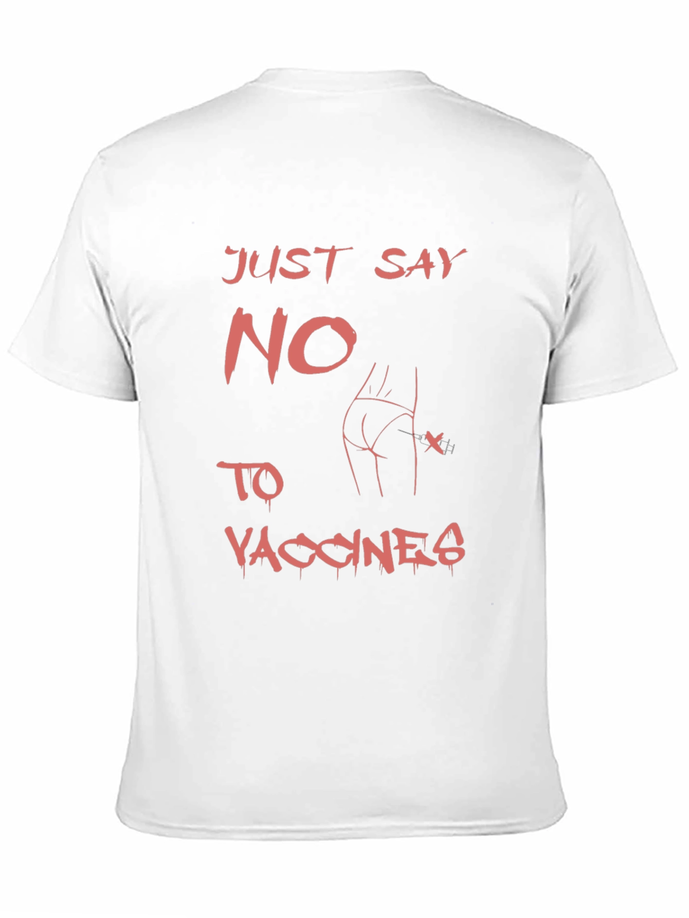 Edgy Just Say No to Vaccines Graphic Tee