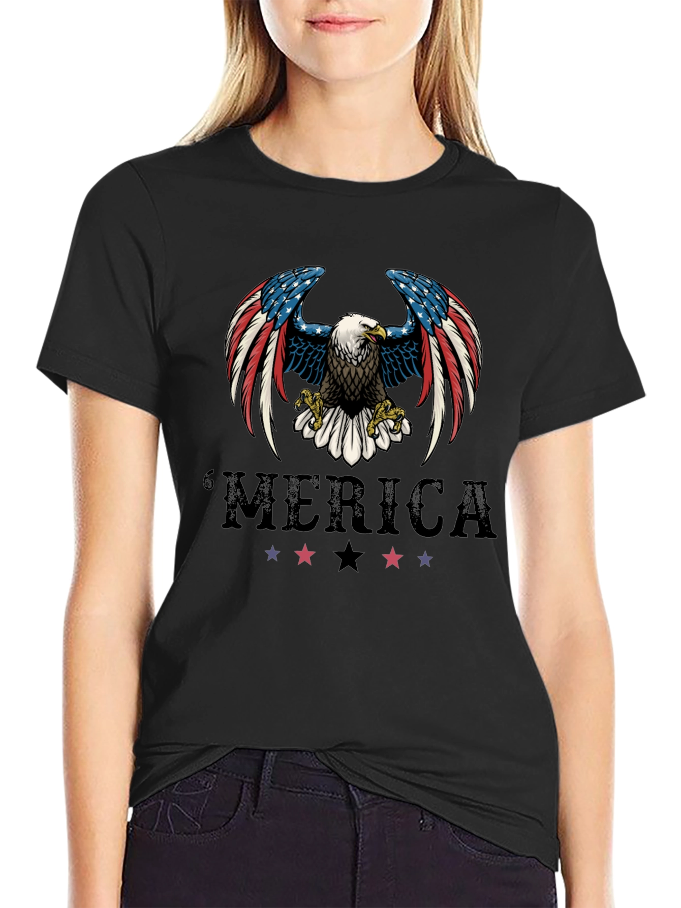 American Eagle Graphic Print Mens Tee