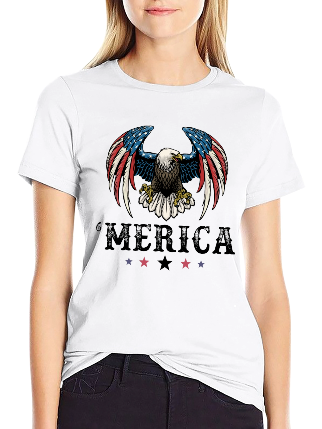 American Eagle Graphic Print Mens Tee