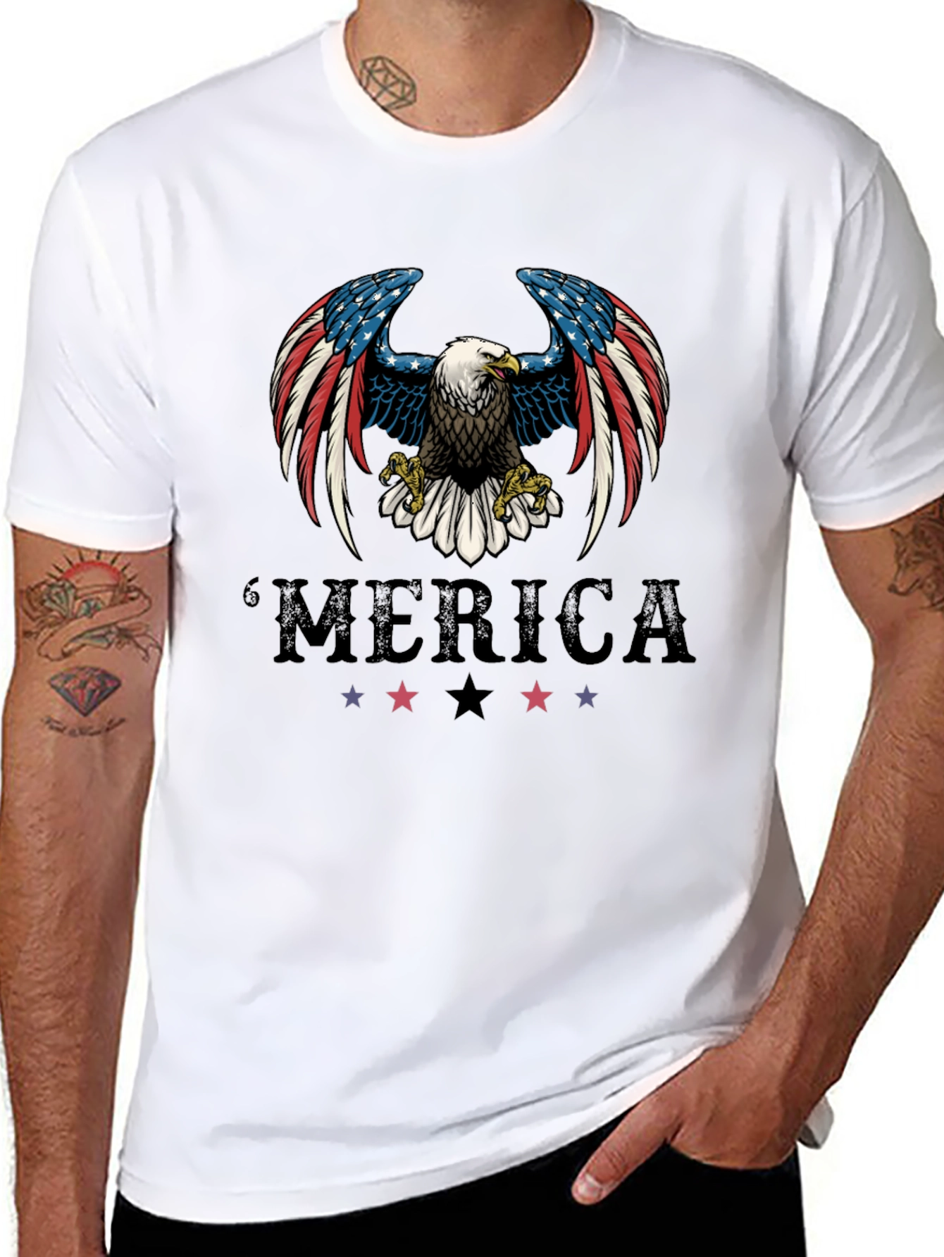 American Eagle Graphic Print Mens Tee