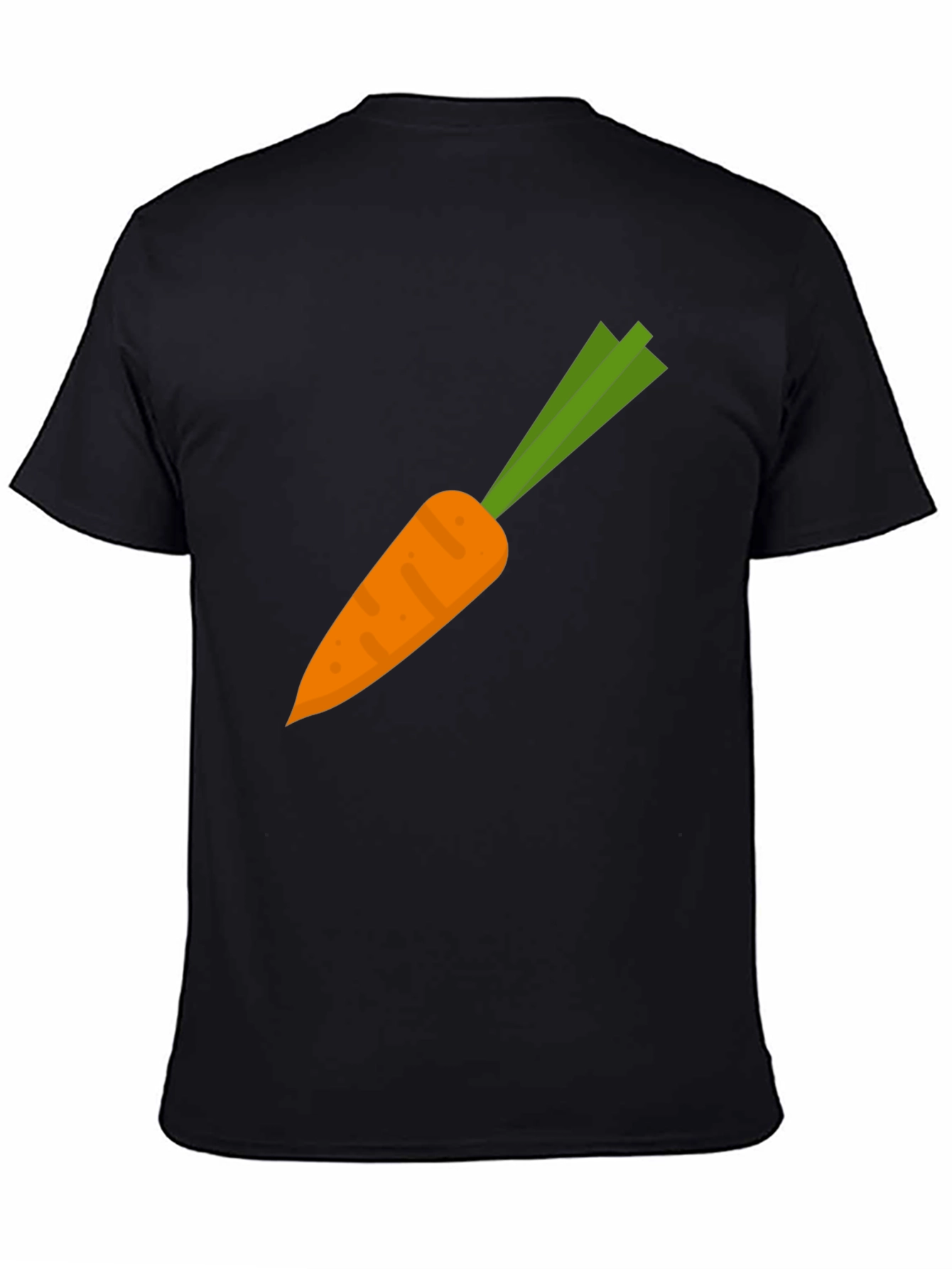 Carrot Graphic Tee - Black Cotton Casual Shirt